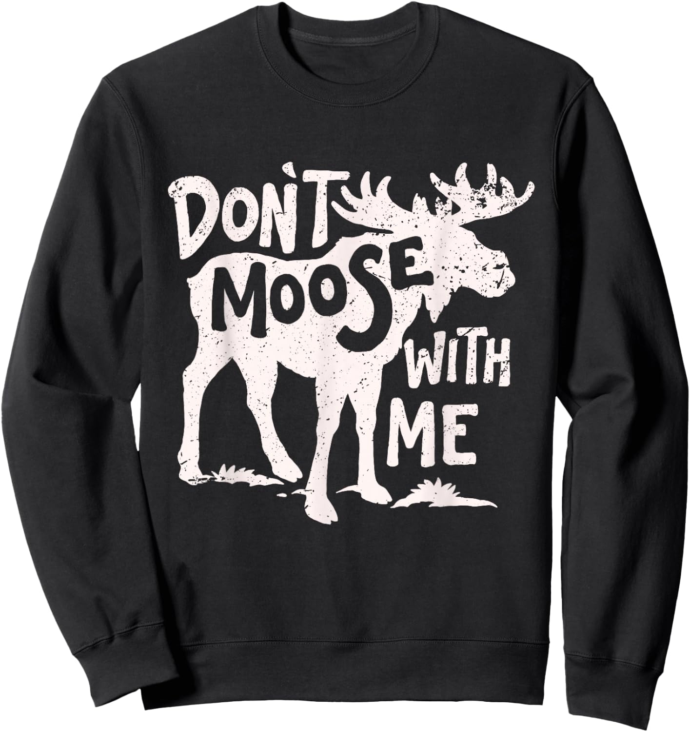 Moose Men Women Kids Sweatshirt - Sweatshirt | Black