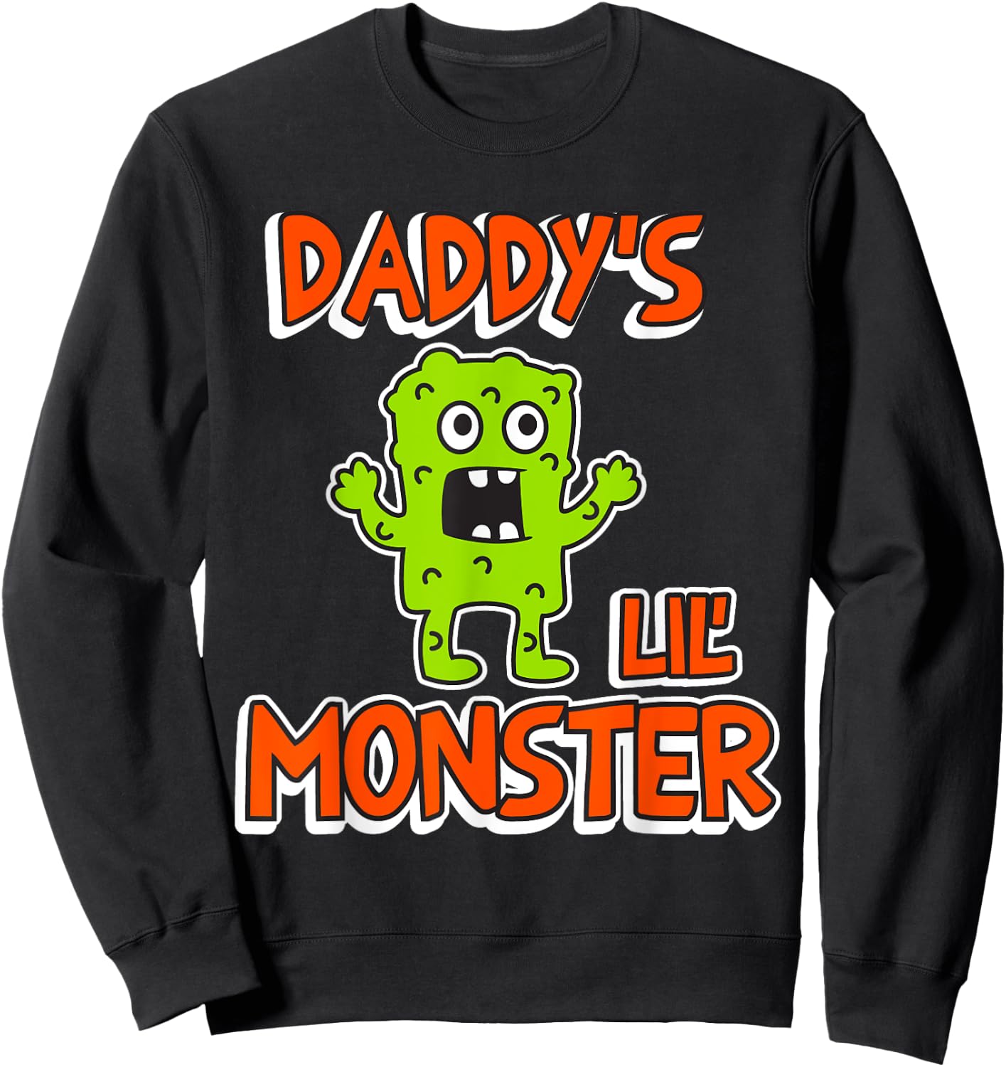 Halloween "Daddy's Lil' Monster" Sweatshirt - Sweatshirt | Black