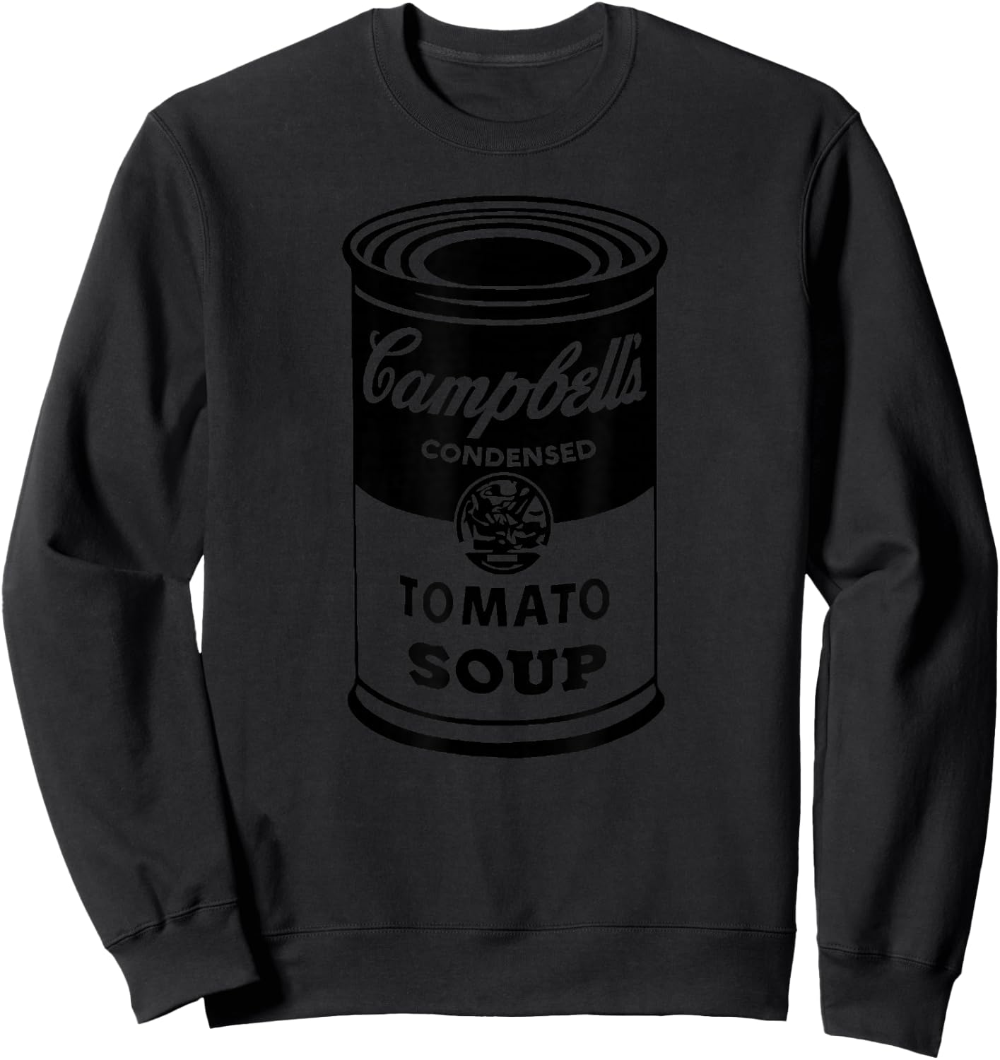 Tomato Soup Pop Art Motif Women's Men Sweatshirt - Sweatshirt | Black