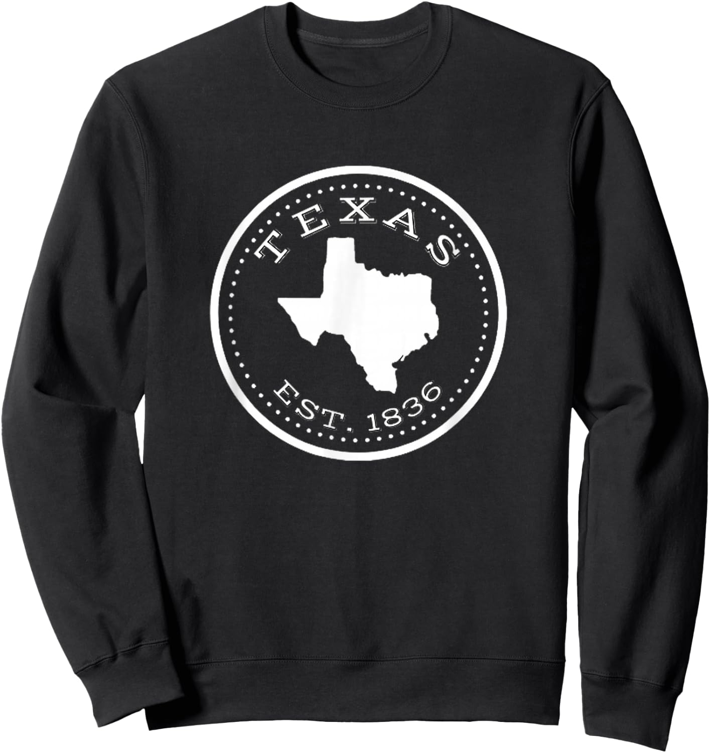 Vintage Texas Map For Souvenirs Sweatshirt - Sweatshirt | Black