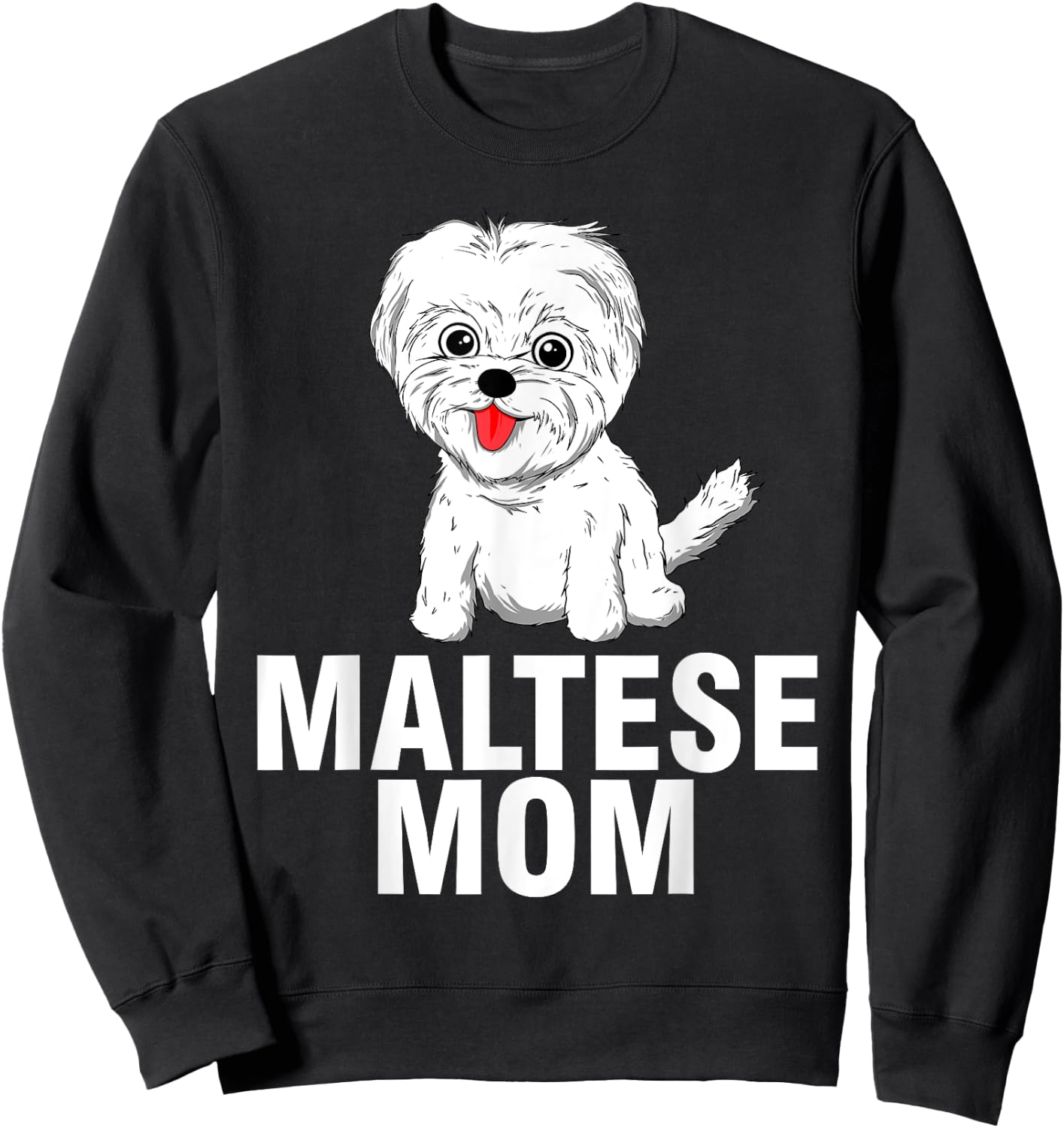 Cool Maltese Mom Girls Dog Groomer Dog Lover Owner Sweatshirt - Sweatshirt | Black