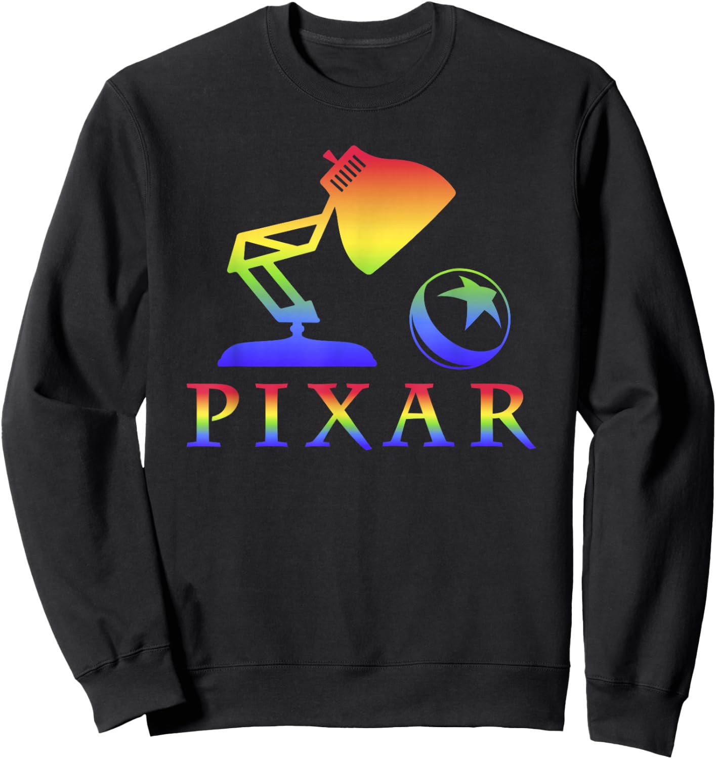 Disney Pixar Rainbow Pixar Logo Sweatshirt - Sweatshirt | Black