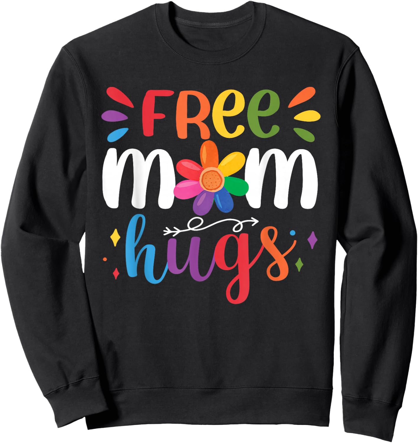 Free Mom Hugs Sweatshirt - Sweatshirt | Black