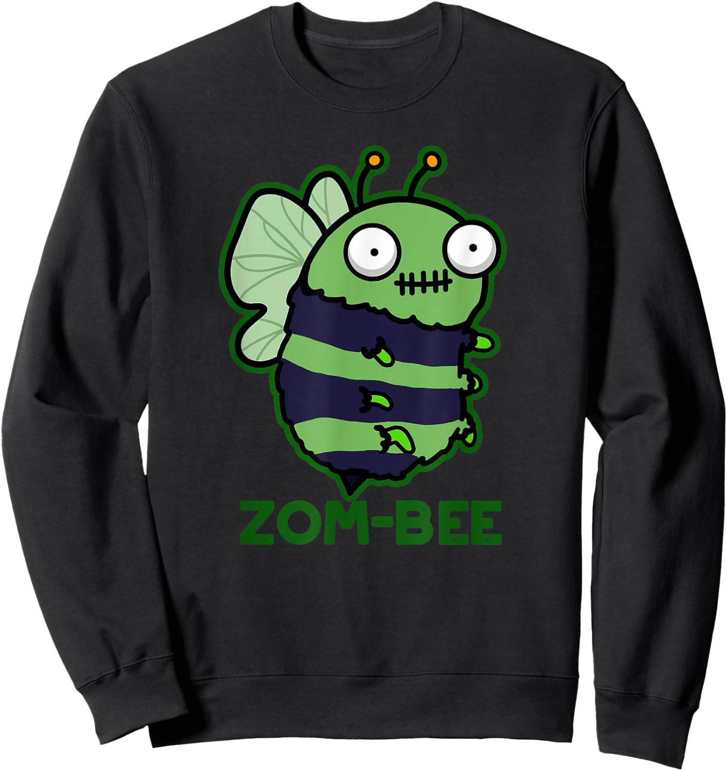 Zom-bee Funny Zombie Bee Pun Sweatshirt - Sweatshirt | Black