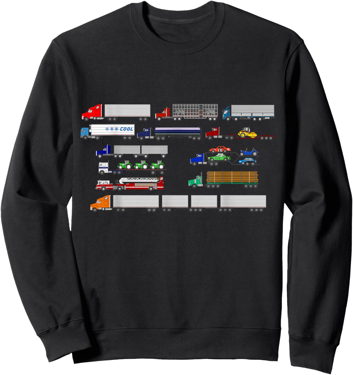 Tractor Trailers - The Kids' Picture Show Sweatshirt - Sweatshirt | Black