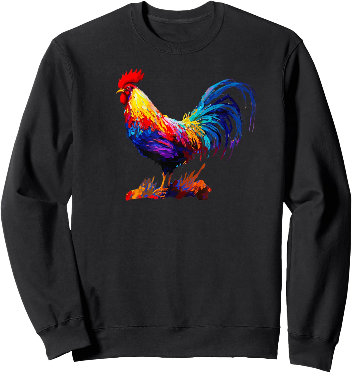 Rooster Country Decor Chicken Gallo Farm Sweatshirt - Sweatshirt | Black