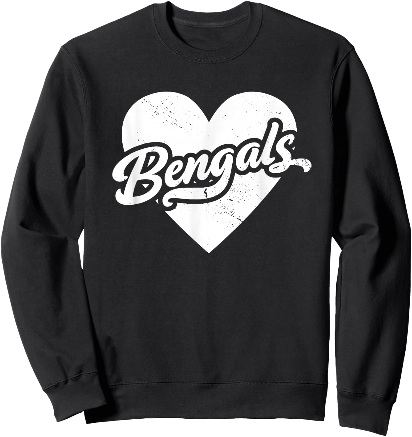 Vintage Bengals High School Spirit Go Bengals Love Sweatshirt - Sweatshirt | Black