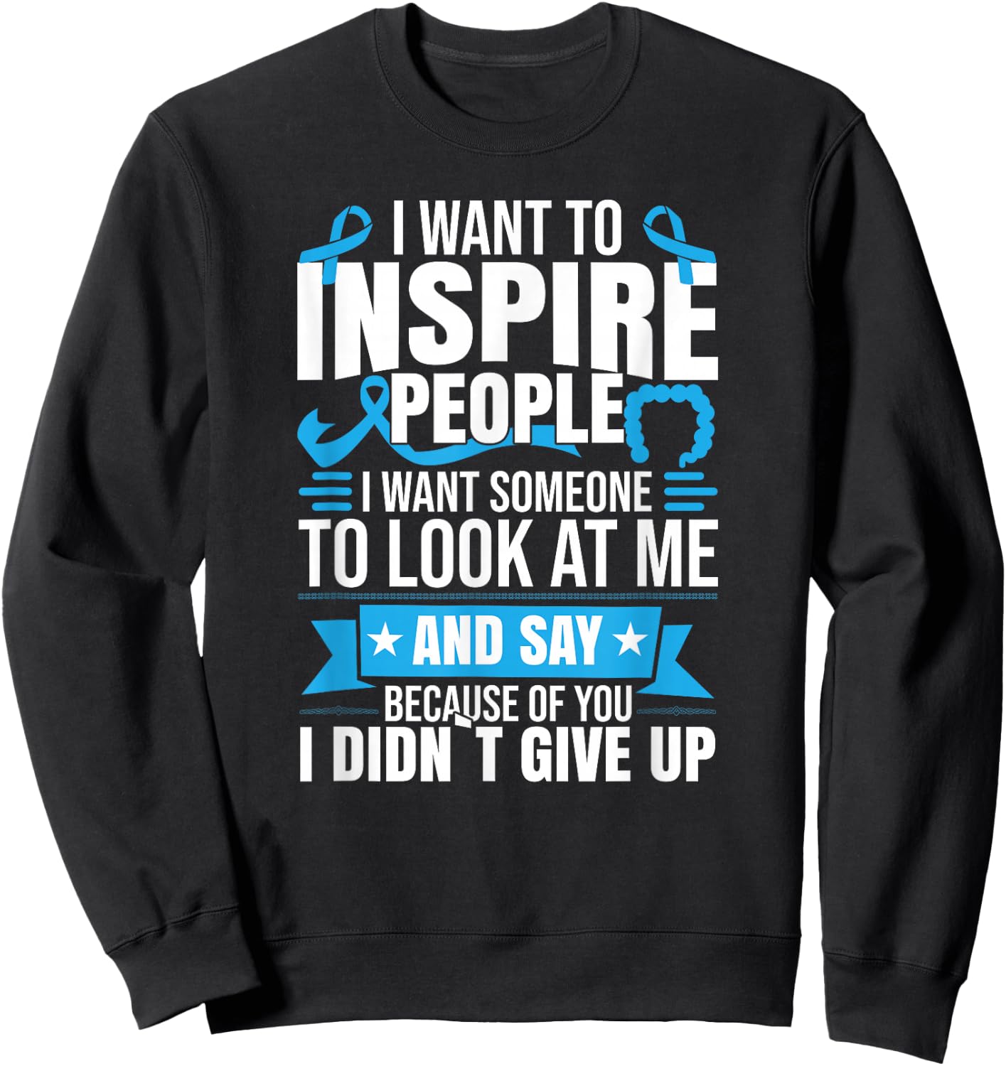 Colon Cancer Warrior Sweatshirt - Sweatshirt | Black