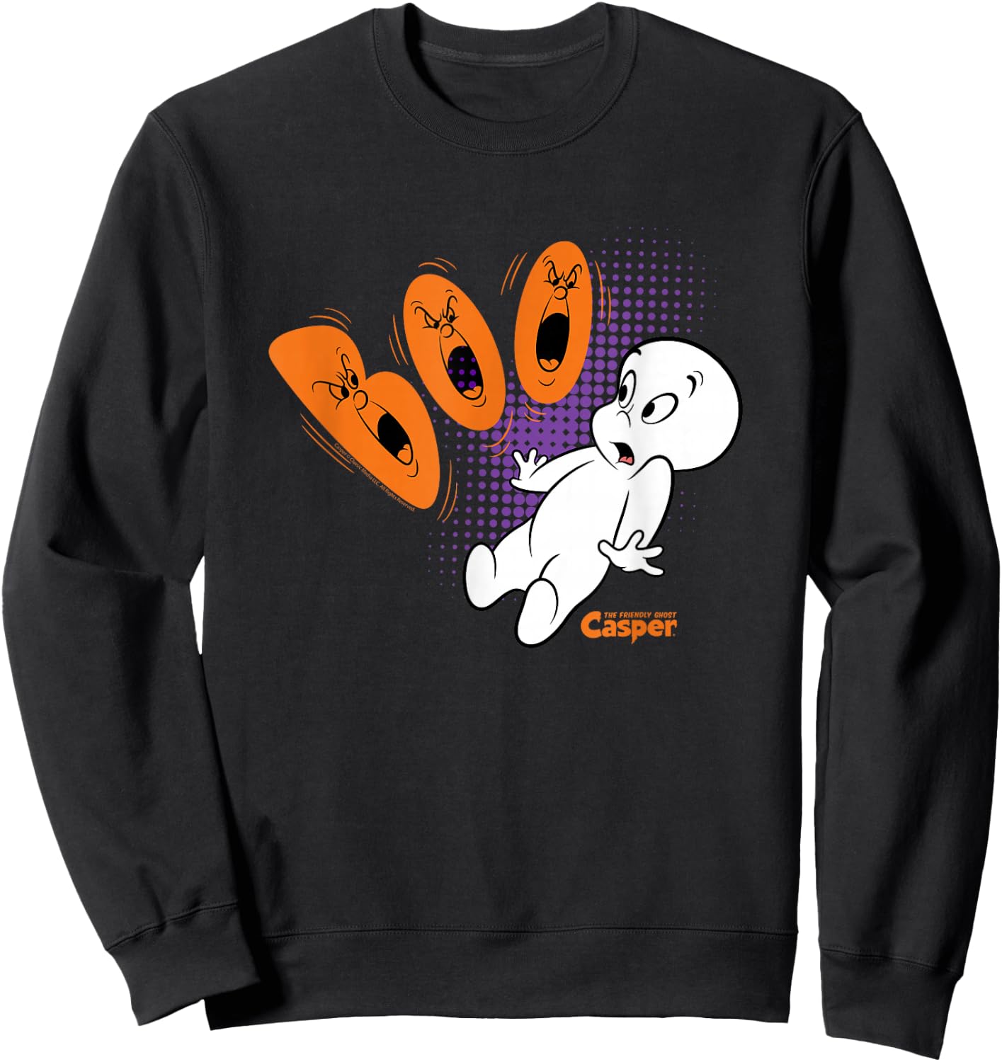 Casper the Friendly Ghost Halloween Boo Sweatshirt - Sweatshirt | Black