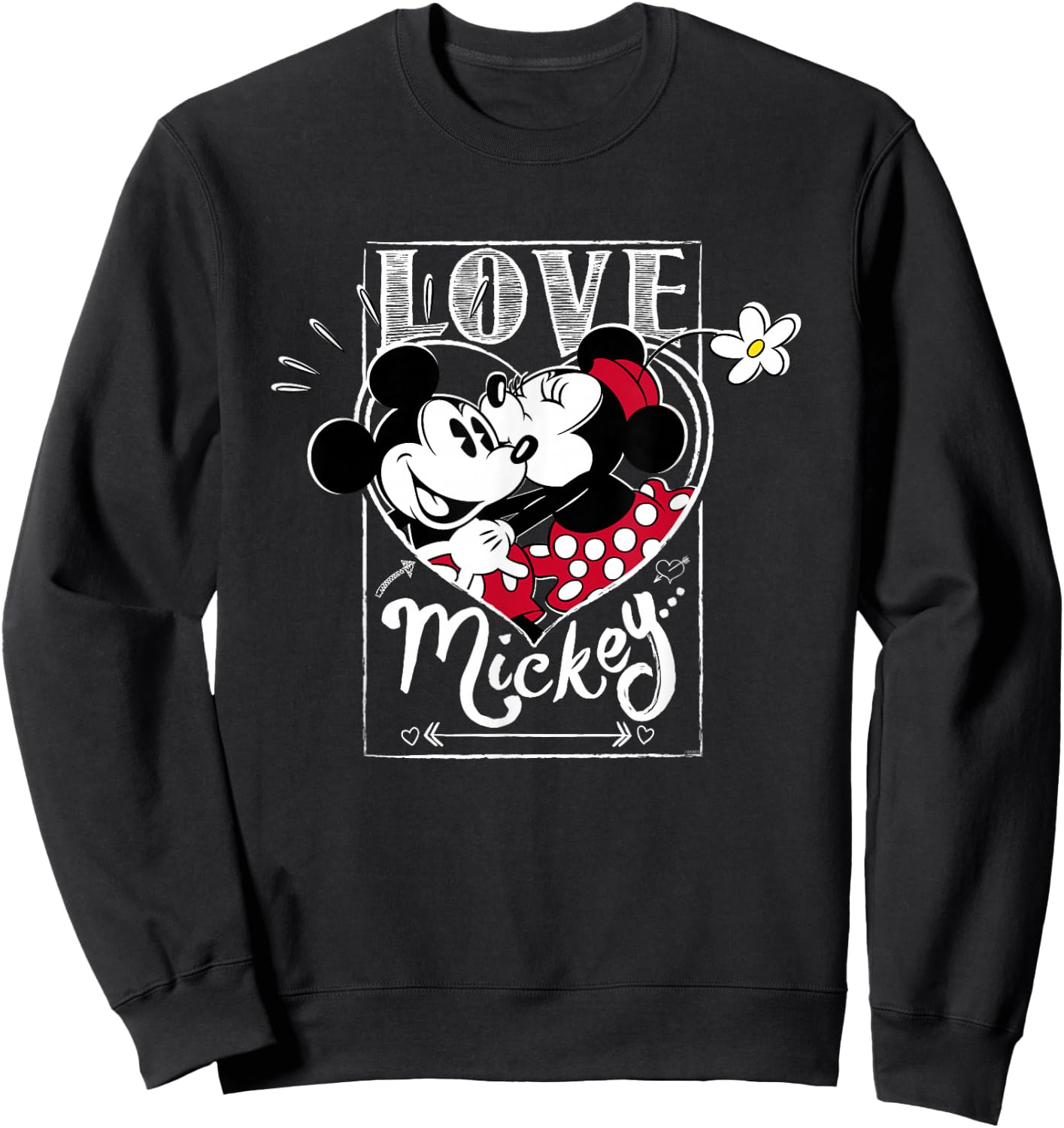 Disney Mickey & Minnie Mouse Love Mickey Valentine's Day Sweatshirt - Sweatshirt | Black