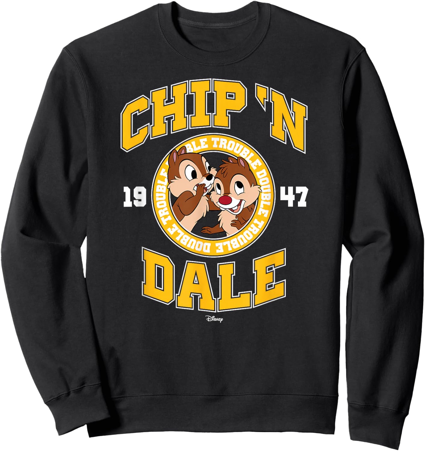Chip 'N Dale Rescue Rangers - Collegiate Double Trouble Sweatshirt - Sweatshirt | Black