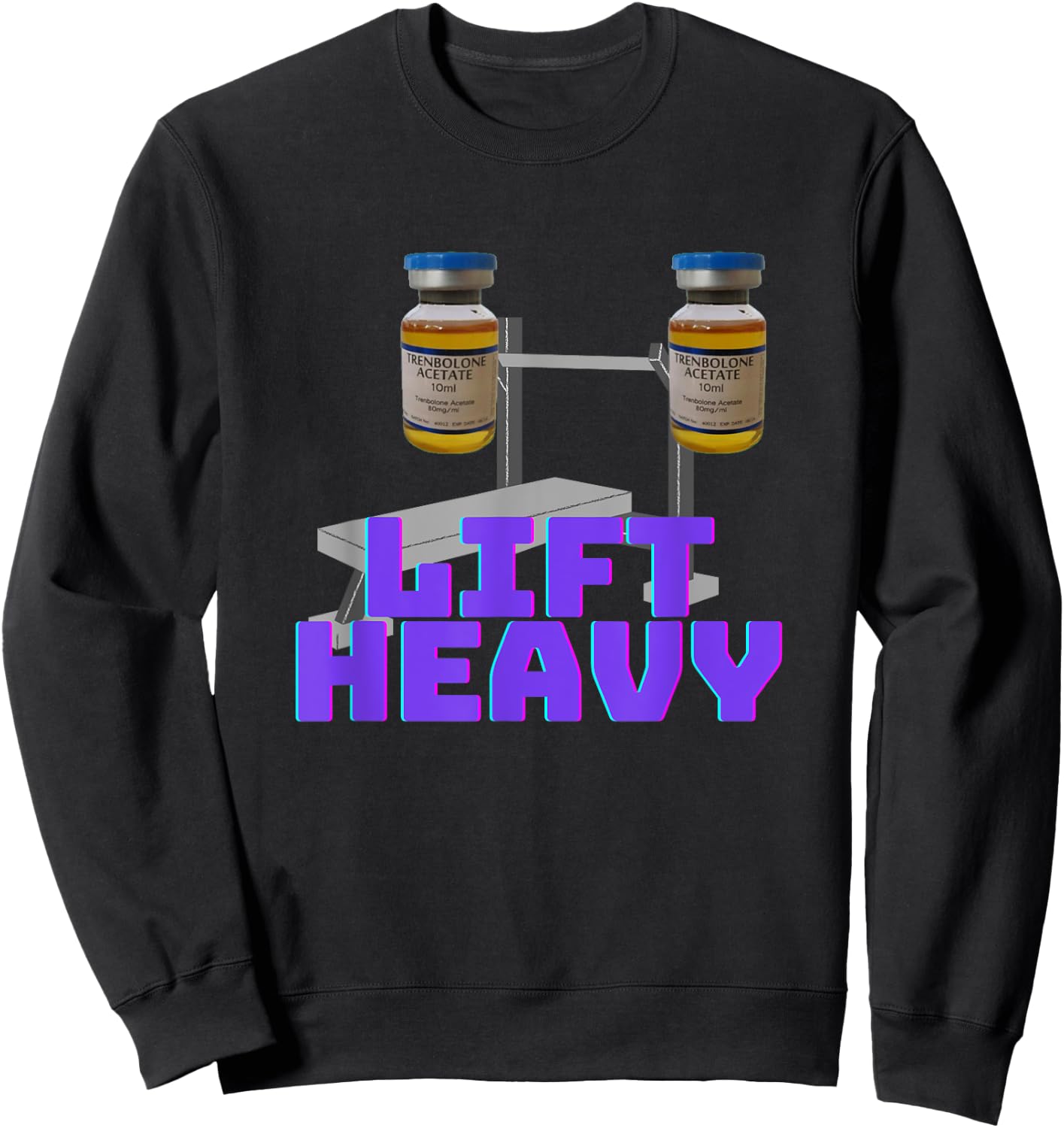 Lift heavy | Gym steroids | Gym funny Sweatshirt - Sweatshirt | Black