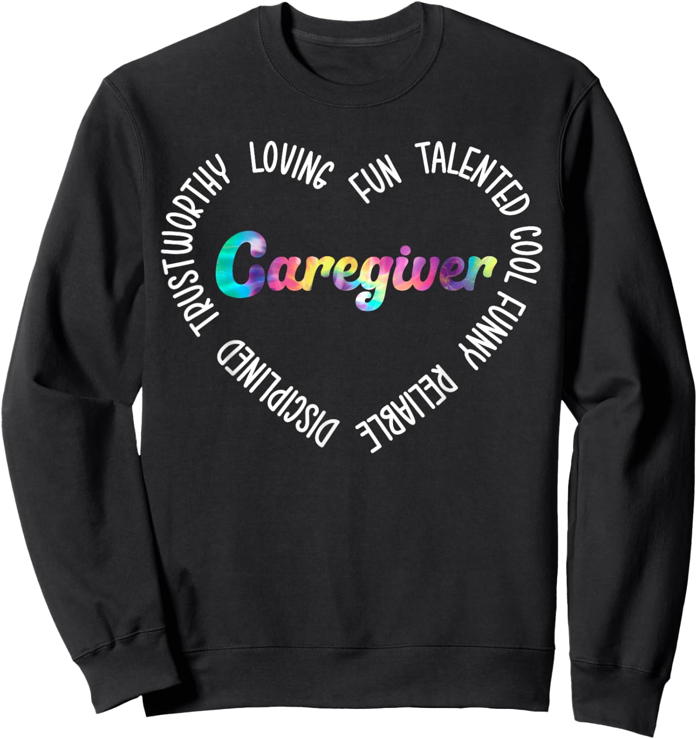 Care Giver Appreciation for Caregivers Men's Classic Fit Black Cotton Polyester Blend Stretchable Casual Short Sleeve Sweatshirt - Sweatshirt | Black