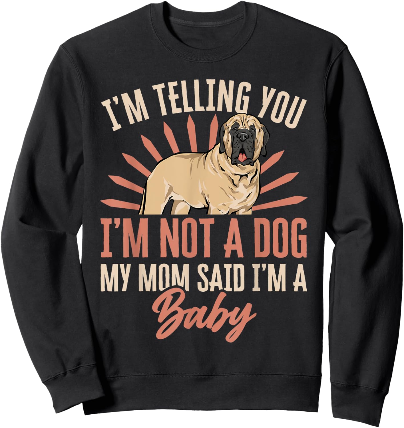 Mastiff Dog Mom English Mastiff Mom Sweatshirt - Sweatshirt | Black