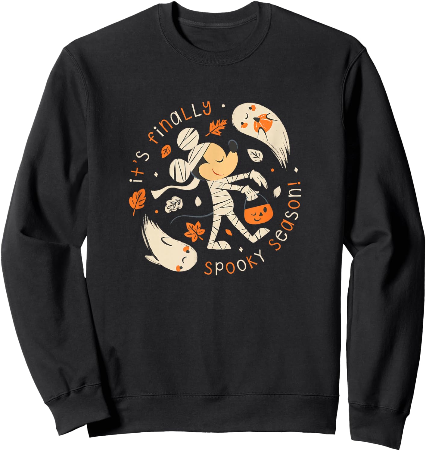 Disney Mickey and Friends Halloween Finally Spooky Season! Sweatshirt - Sweatshirt | Black