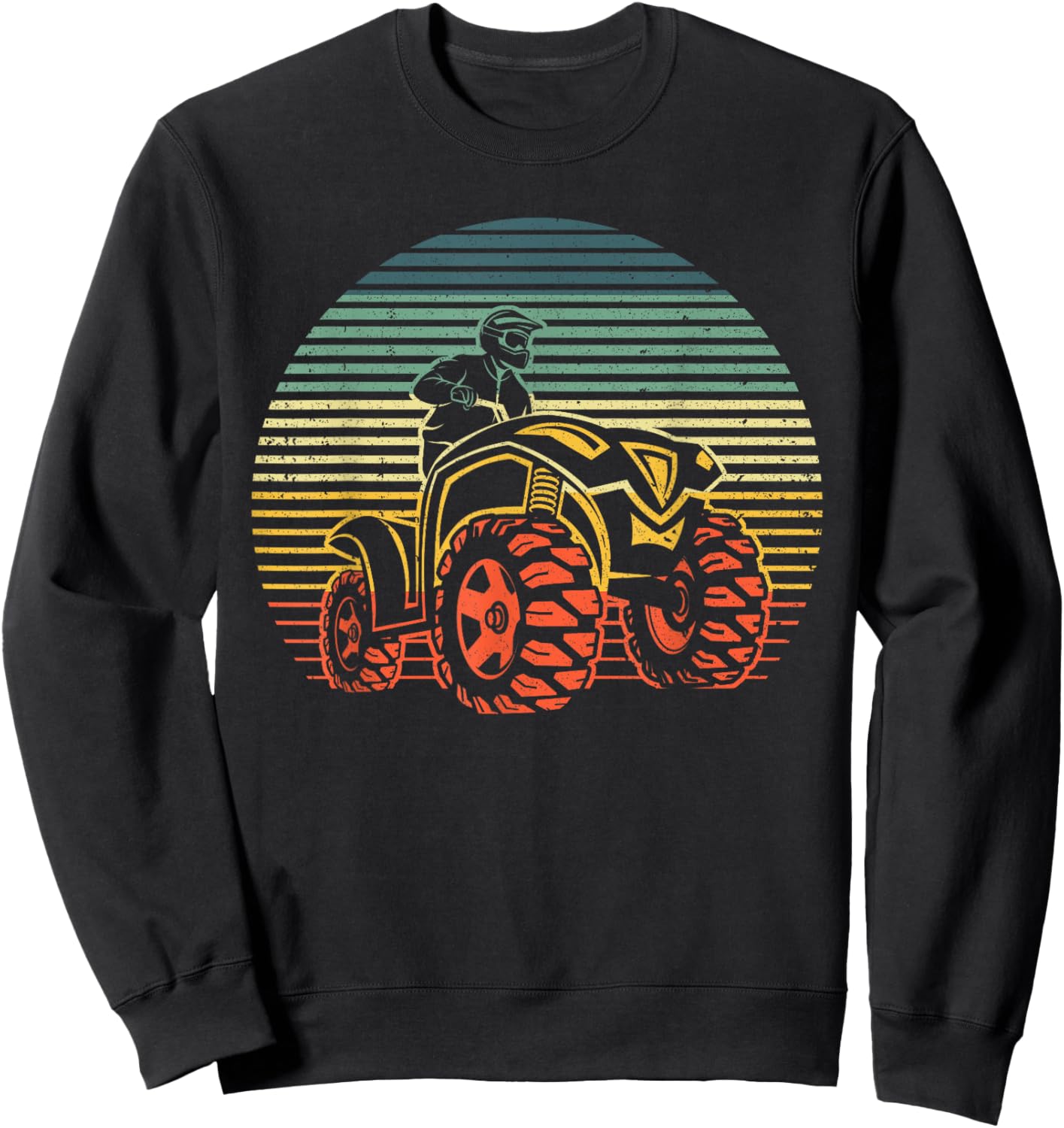 Best ATV Design Women Kids 4 Wheeler ATV Quad Racing Sweatshirt - Sweatshirt | Black