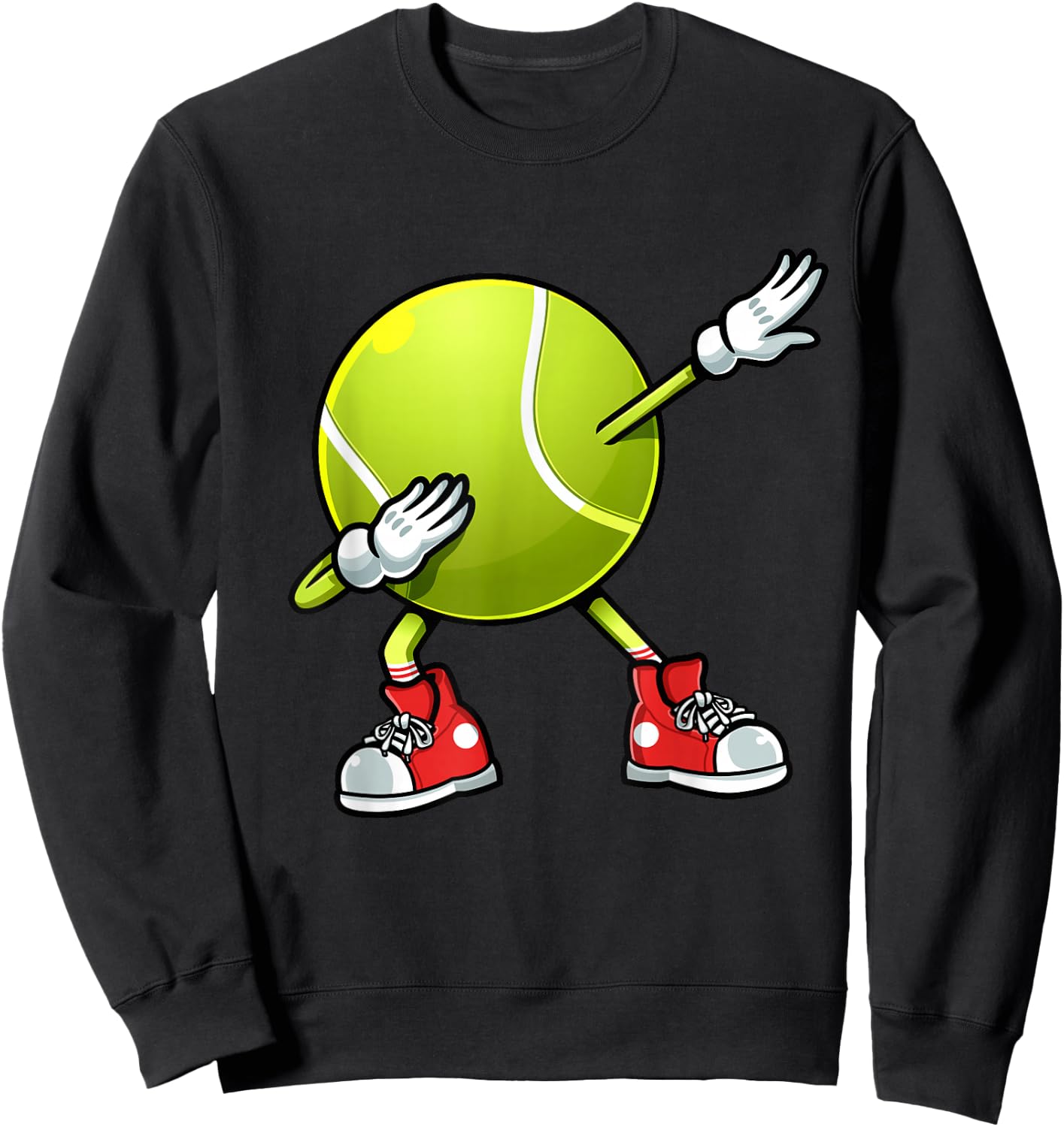 Funny Tennis Dab Ball Player Racket Sports Fan Dabbing Sweatshirt - Sweatshirt | Black