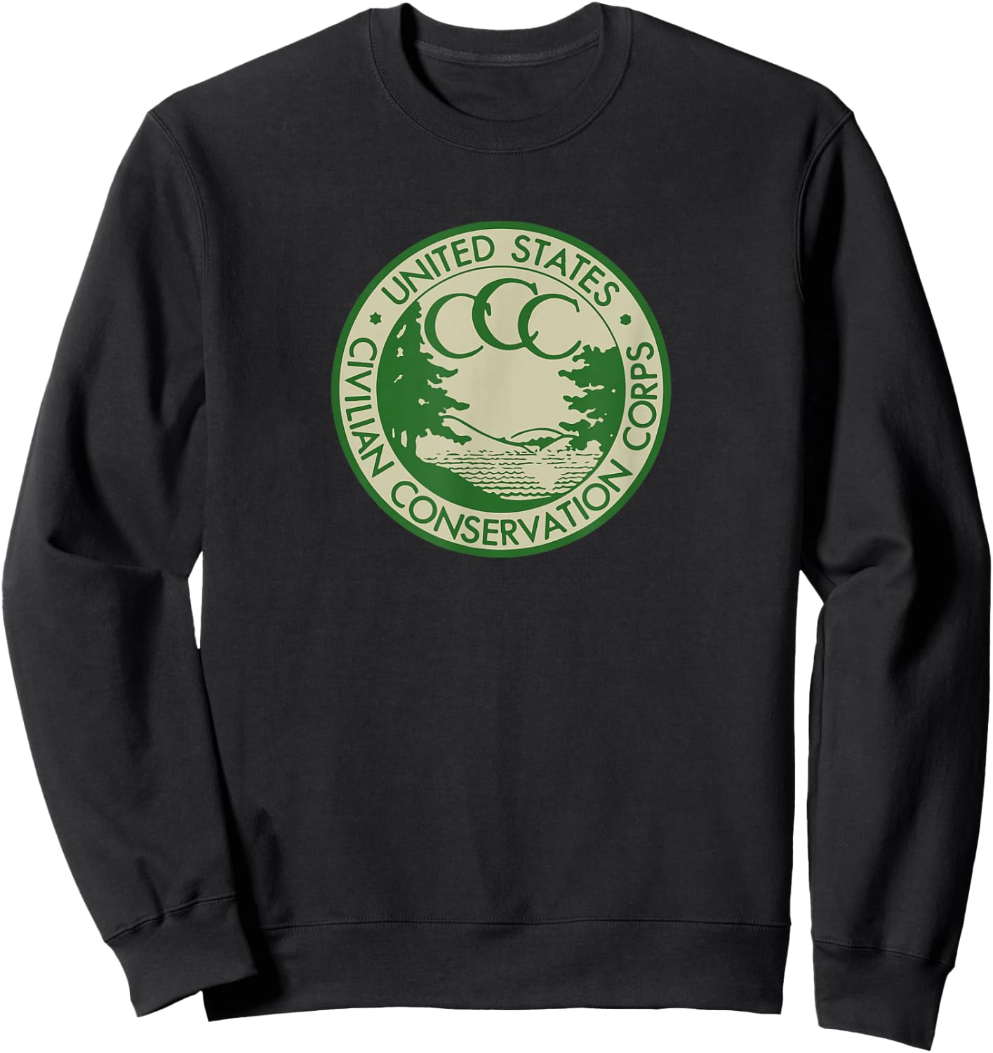 Civilian Conservation Corps CCC Logo Retro Outdoors 1930s Sweatshirt - Sweatshirt | Black