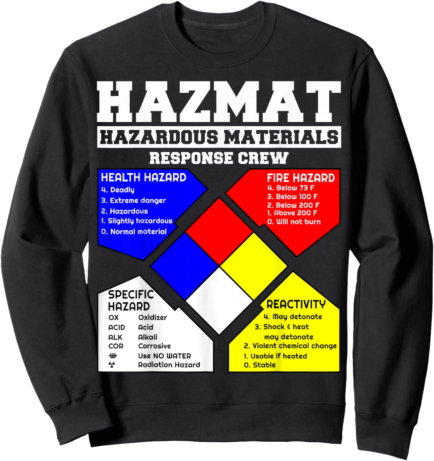 Hazardous Materials hazmat Response Crew Sweatshirt - Sweatshirt | Black