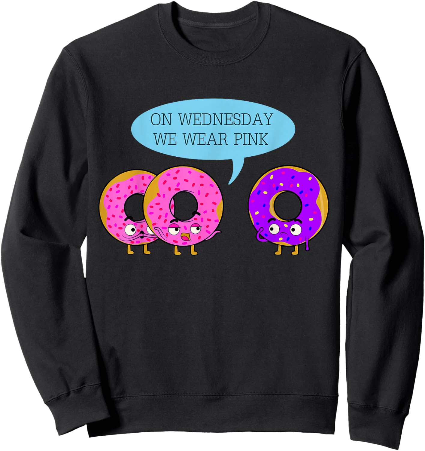 On Wednesday We Wear Pink Sweatshirt - Sweatshirt | Black
