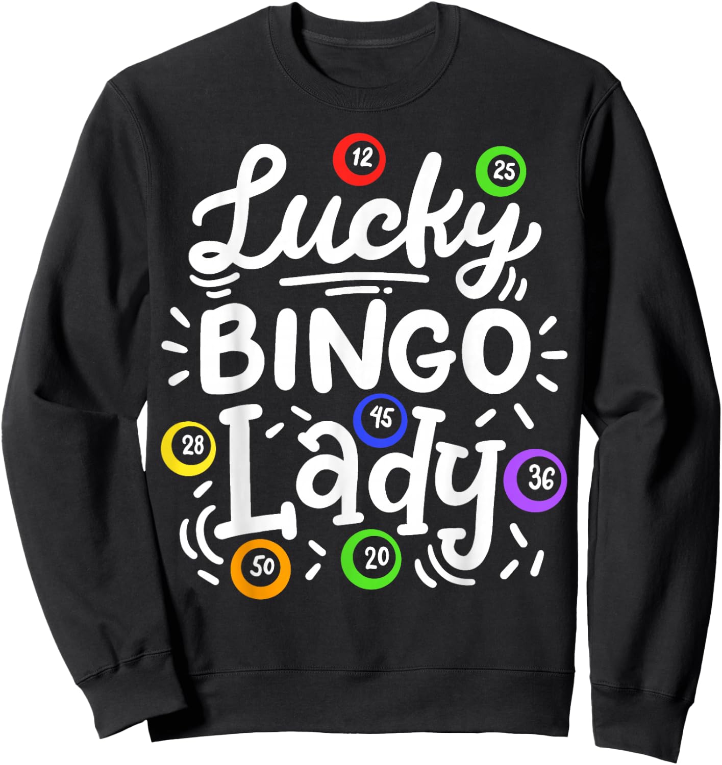 Bingo Lucky Bingo Lady Sweatshirt - Sweatshirt | Black