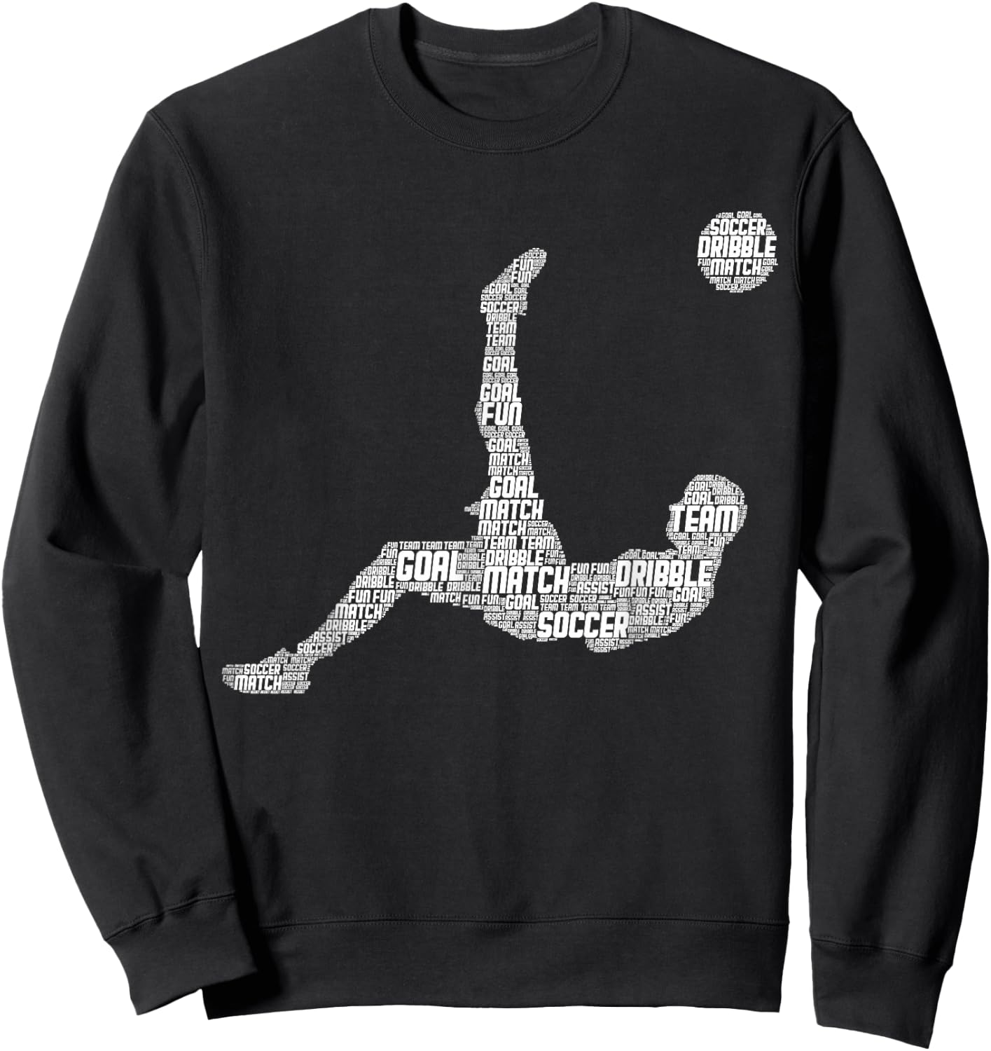 Soccer Player Men Boys Kids Sweatshirt - Sweatshirt | Black