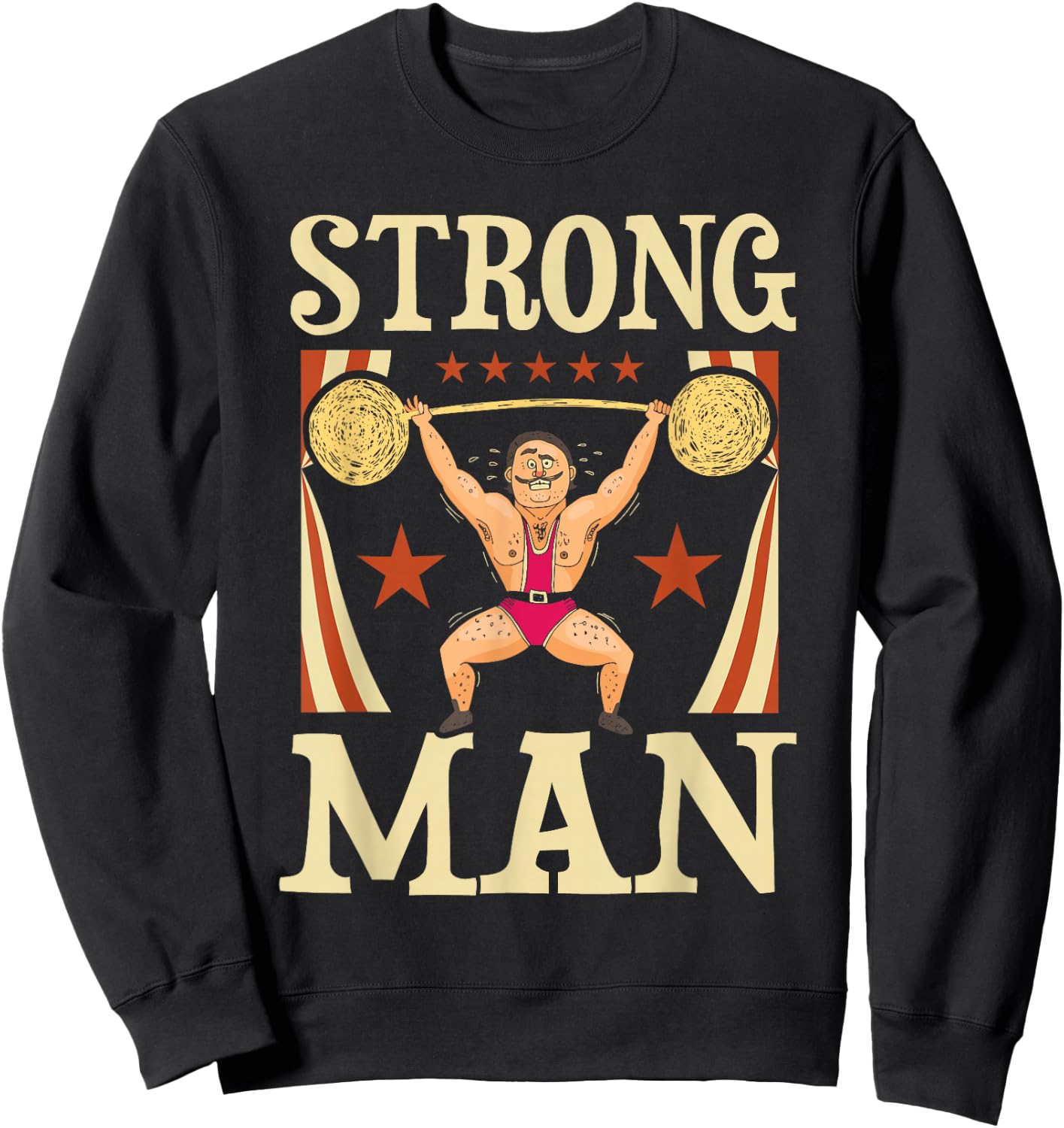 Strong Man - Circus Birthday Party Circus Costume Sweatshirt - Sweatshirt | Black