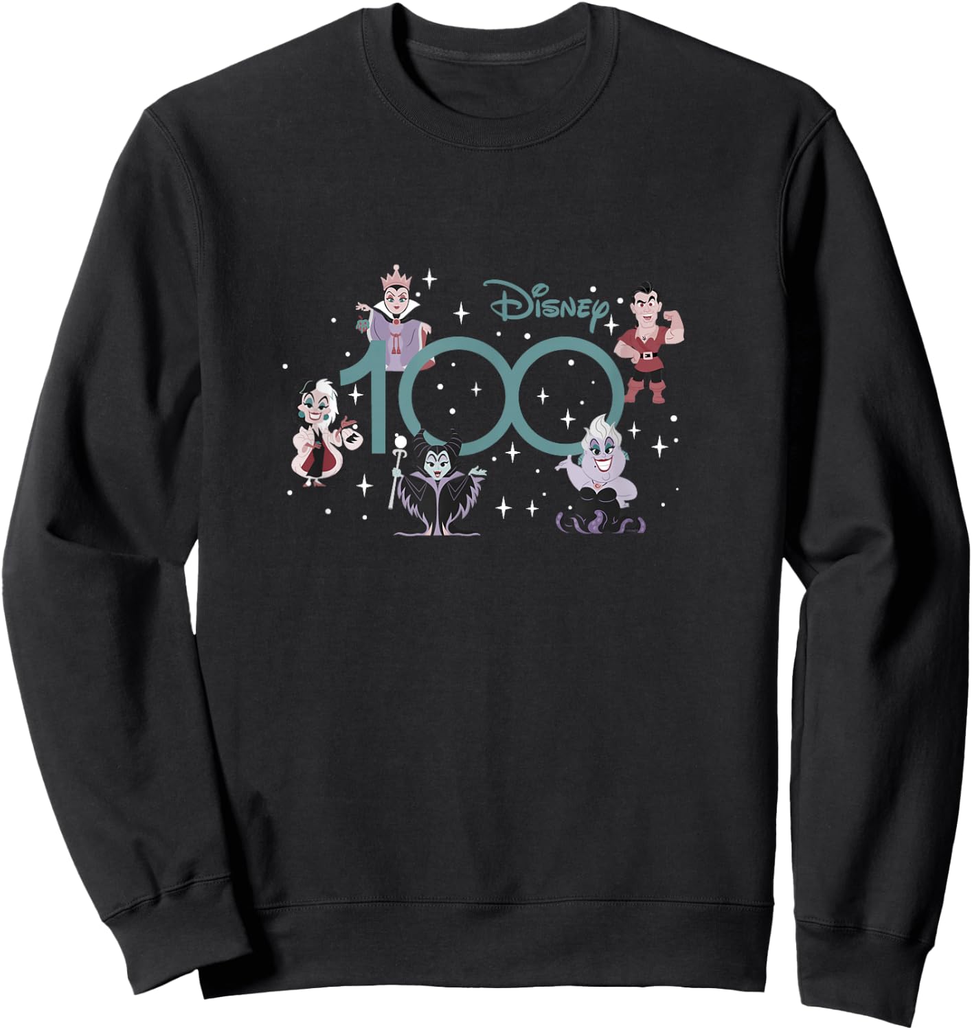 Disney 100 Disney Villains 100th Anniversary Muted Cute D100 Sweatshirt - Sweatshirt | Black