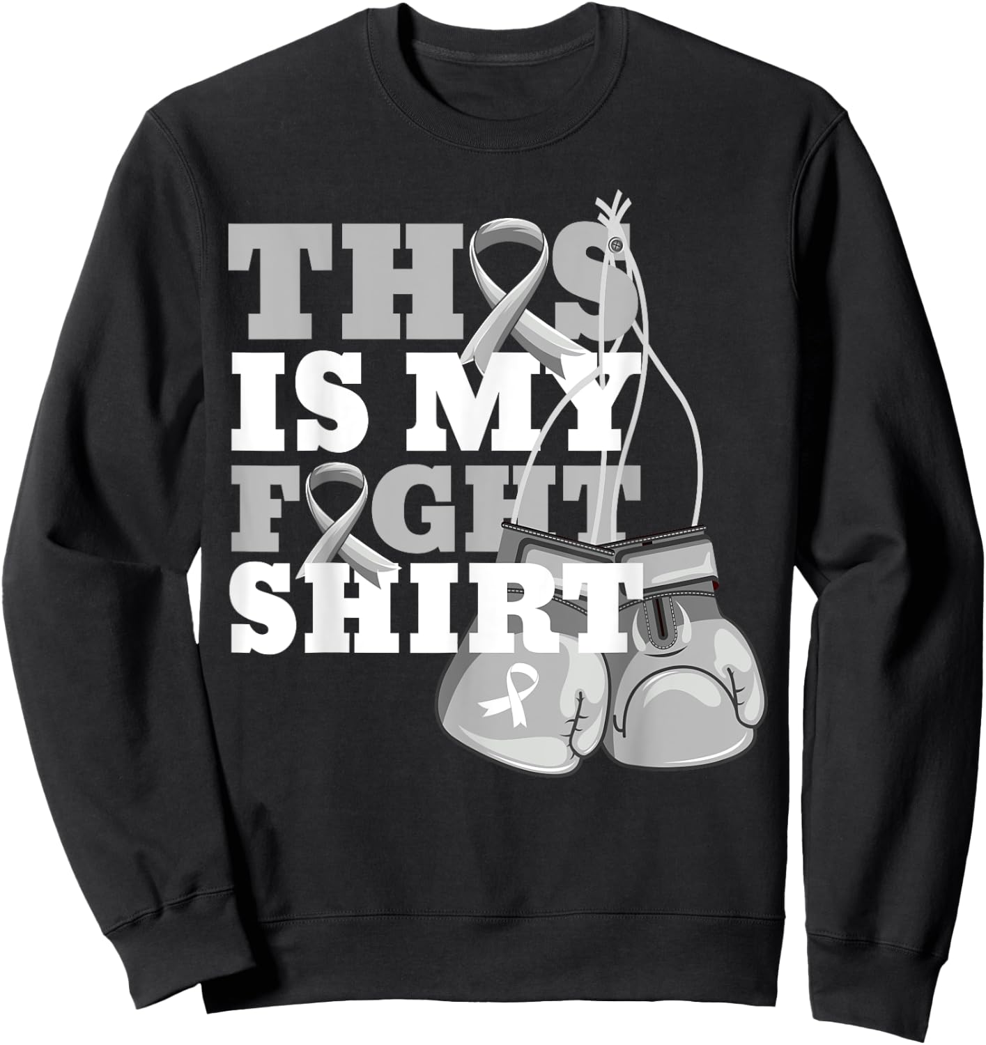This Is My Fight Shirt Parkinson's Disease Fighter Support Sweatshirt - Sweatshirt | Black