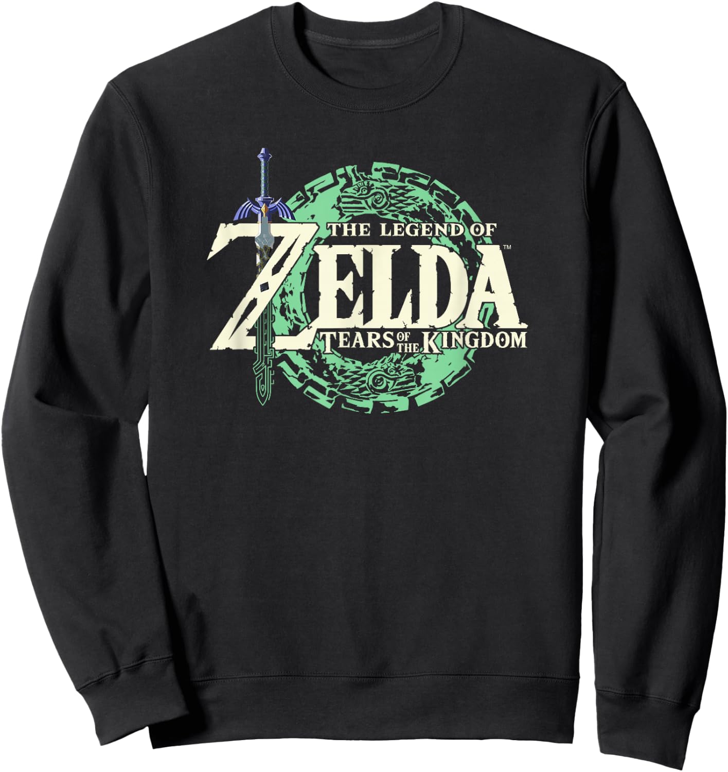 The Legend of Zelda Tears Of The Kingdom Official Logo Short Sleeve , Black, Small Sweatshirt - Sweatshirt | Black