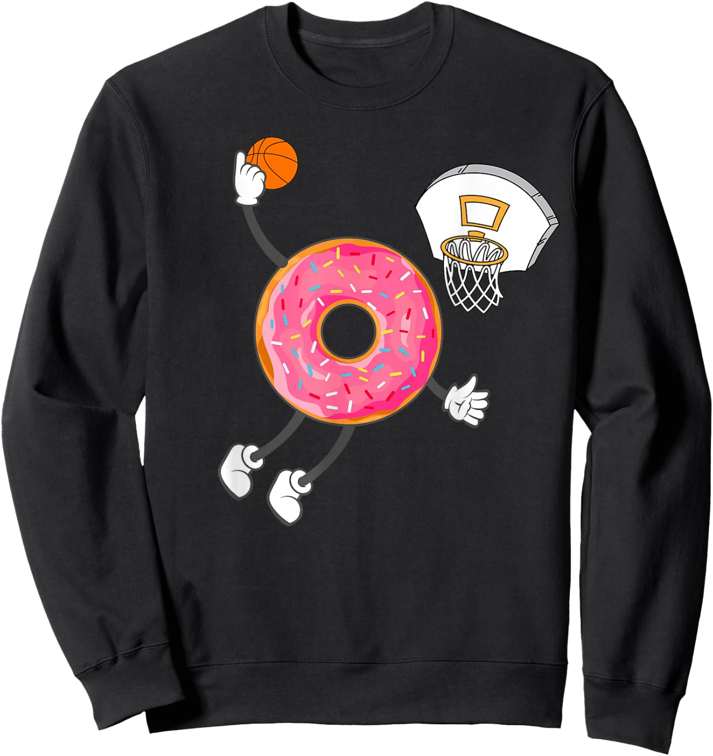Dunking Donut Hole Food Champ Sweatshirt - Sweatshirt | Black