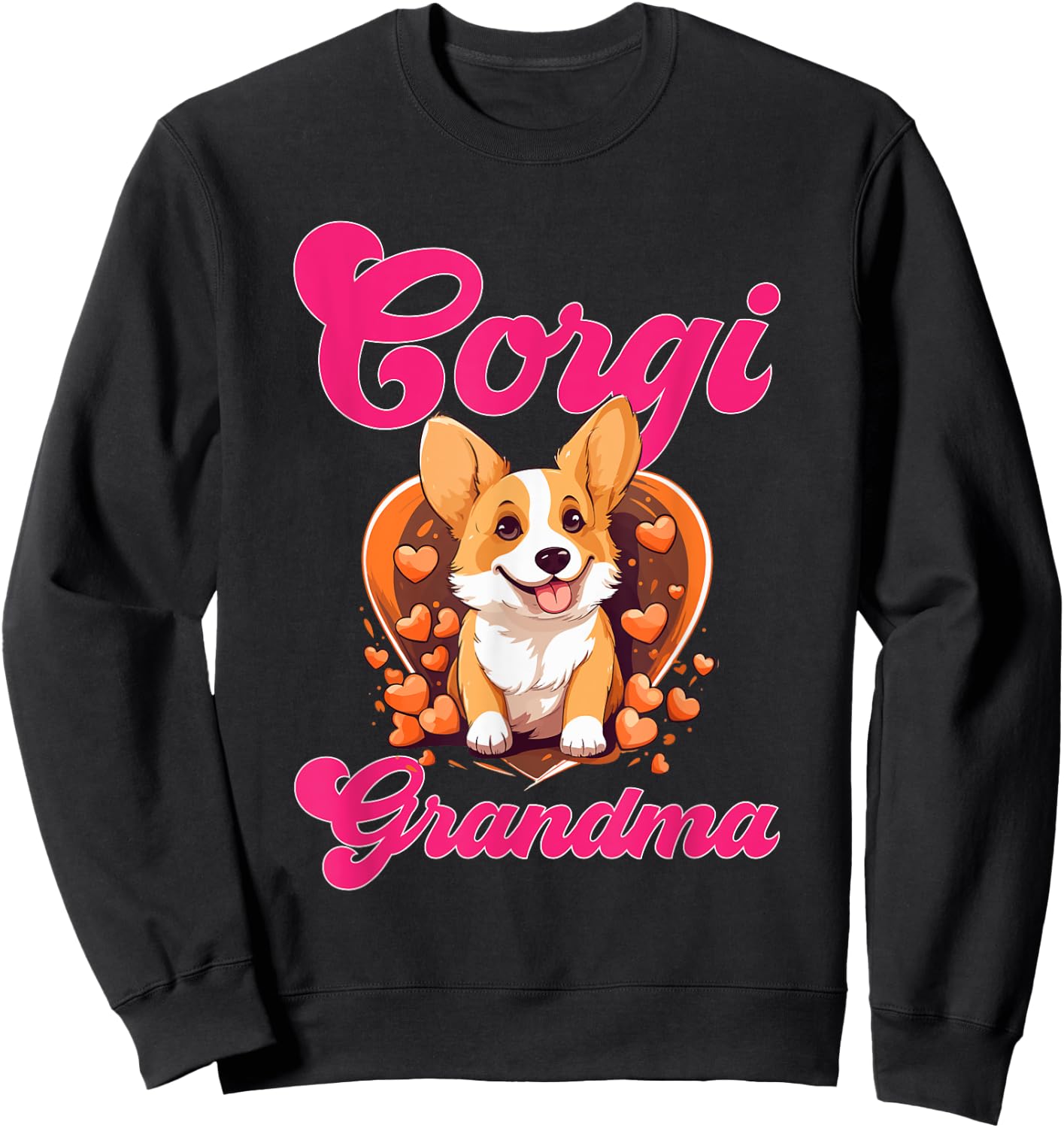 Pembroke Welsh Corgi - Corgi Grandma Sweatshirt - Sweatshirt | Black