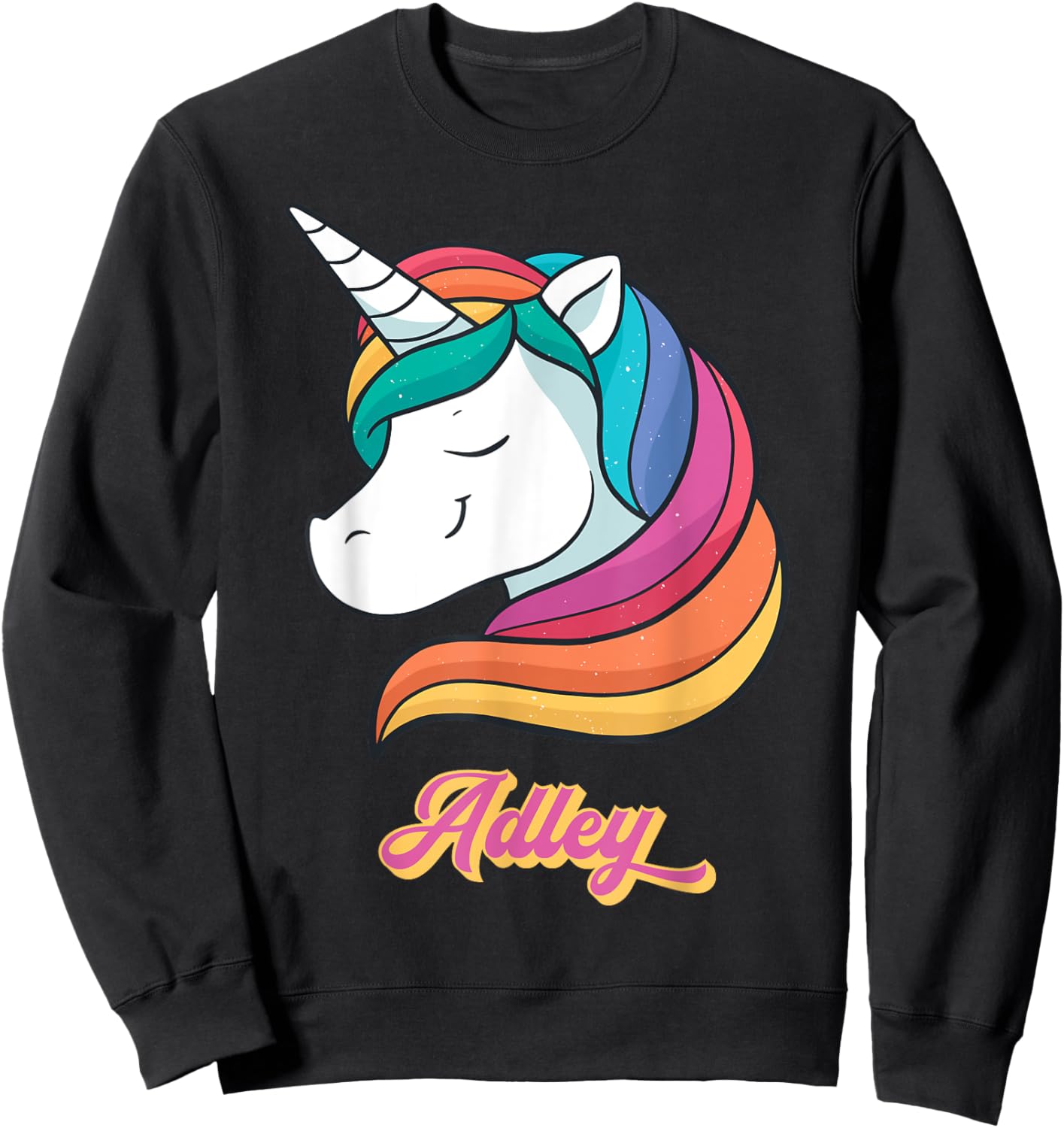 Adley Merch Unicorn Design Sweatshirt - Sweatshirt | Black