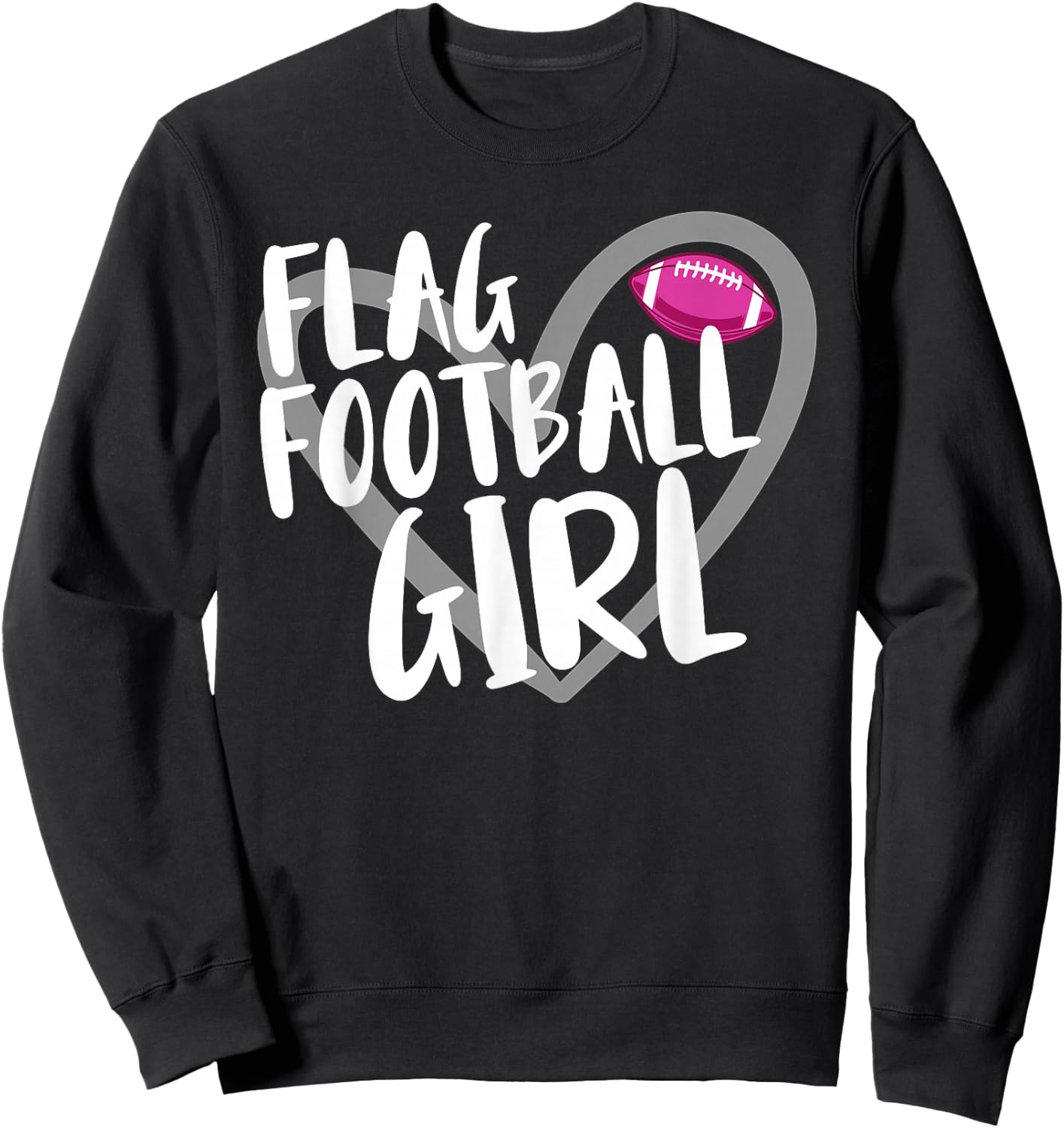 Flag Football Girl Sweatshirt - Sweatshirt | Black