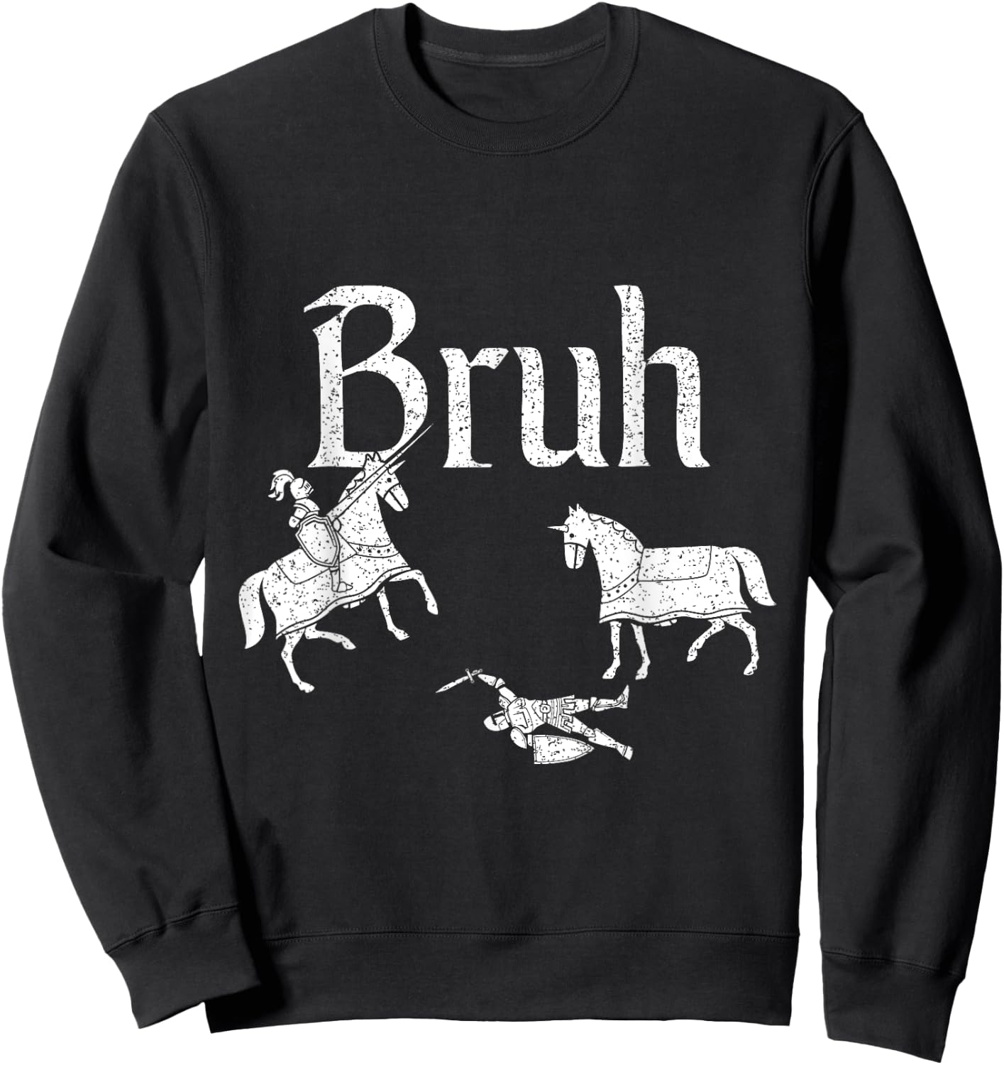 Funny Jousting Retro Renaissance Festival Medieval Sweatshirt - Sweatshirt | Black