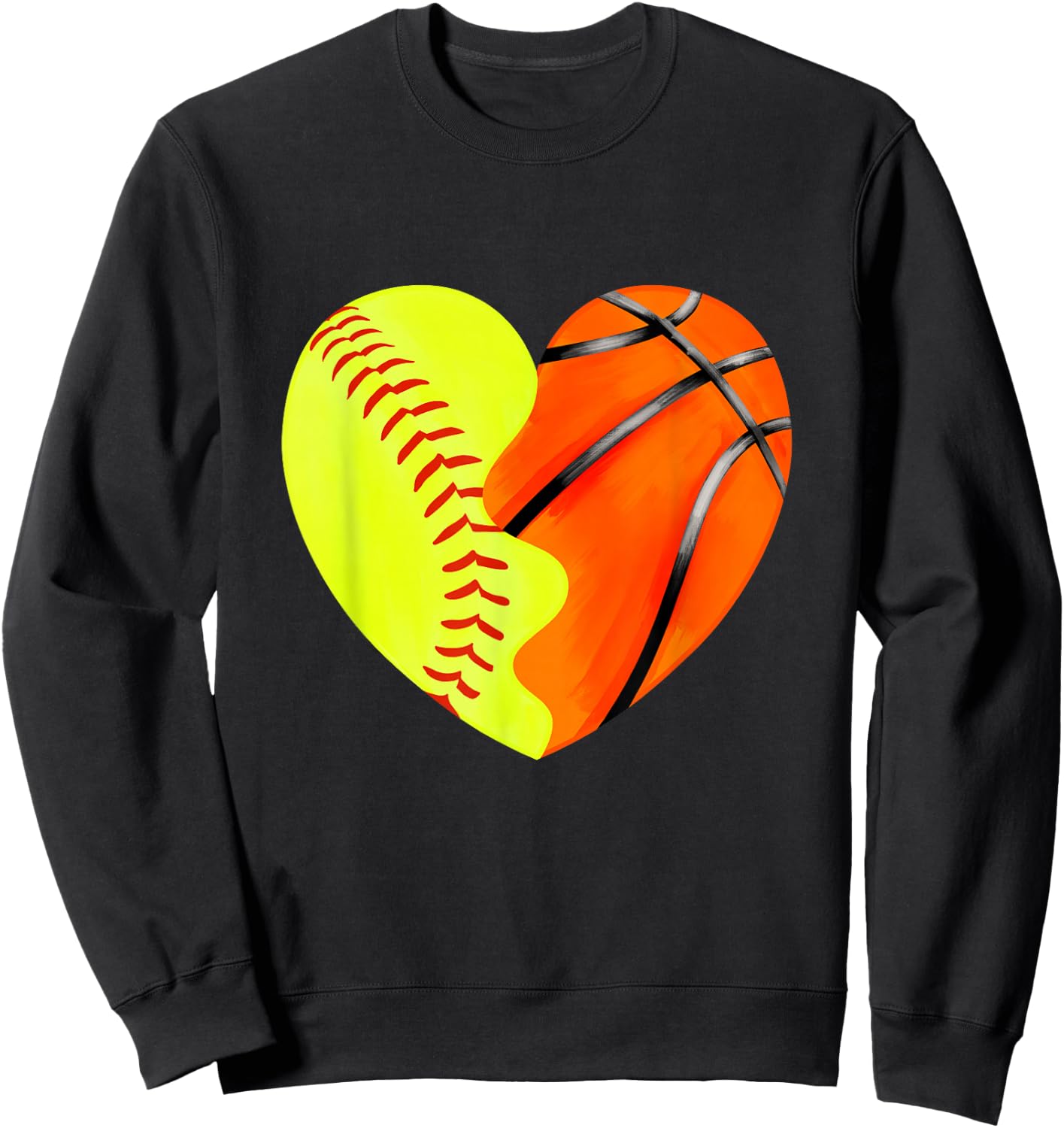 Softball Basketball - Basketball Dad Softball Mom Sweatshirt - Sweatshirt | Black