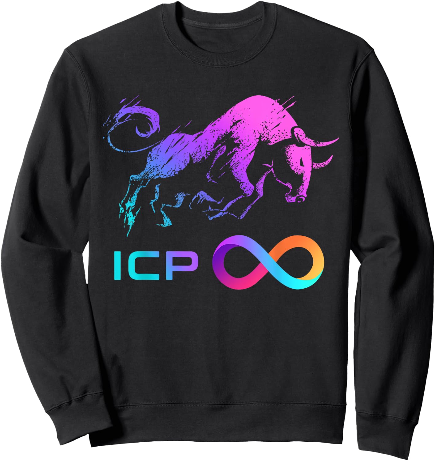 ICP Coin crypto BULLRUN HODL ICP token to be Millionaire Sweatshirt - Sweatshirt | Black