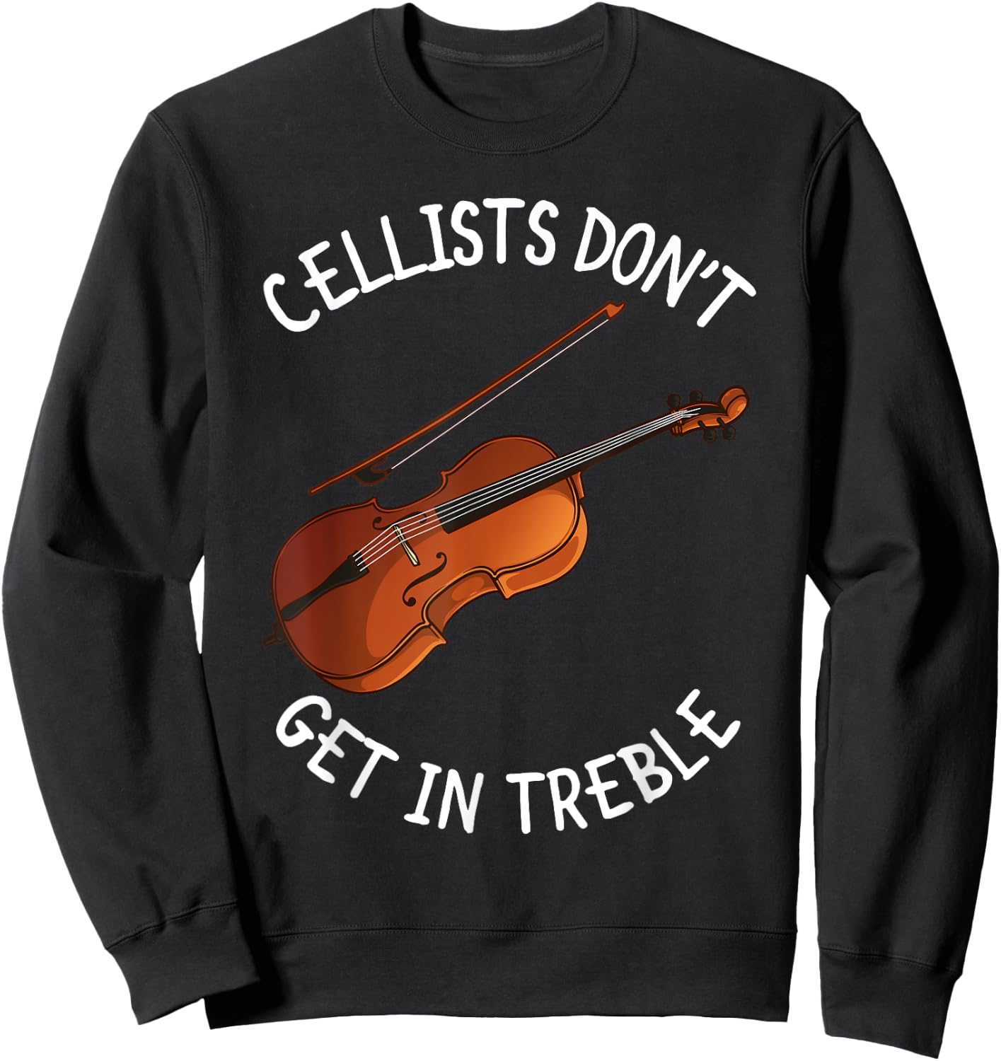 Best Cello Art Women Music Lover Musician Cellist Sweatshirt - Sweatshirt | Black