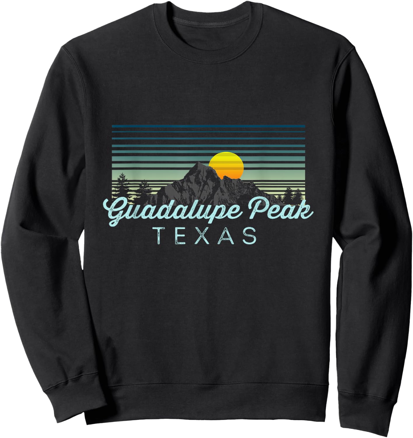 Guadalupe Peak Retro Clothes & Gear Guadalupe Peak Souvenir Sweatshirt - Sweatshirt | Black