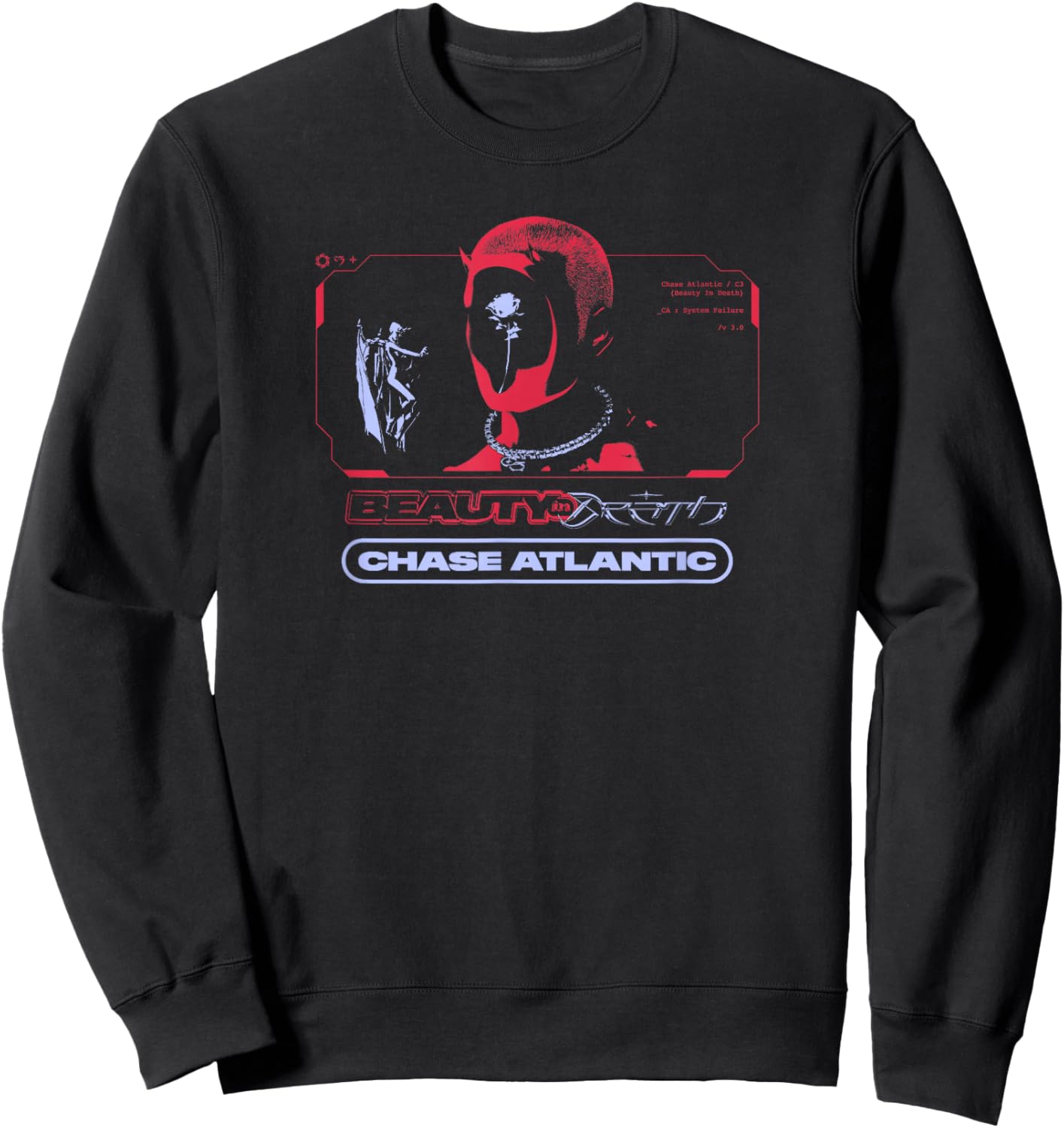 Chase Atlantic - Beauty In Death Sweatshirt - Sweatshirt | Black