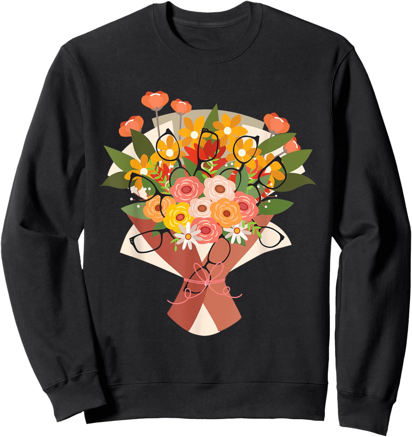 Eyeglasses Bouquet - Optometrist Physician Eye Specialist Sweatshirt - Sweatshirt | Black