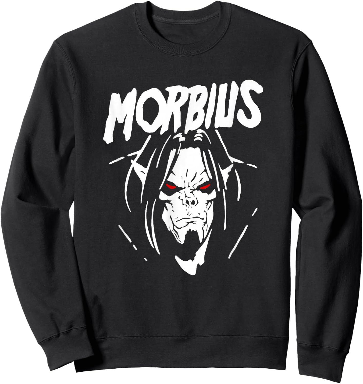 Marvel Comics Retro Classic Morbius Big Face Outline Sweatshirt - Sweatshirt | Black