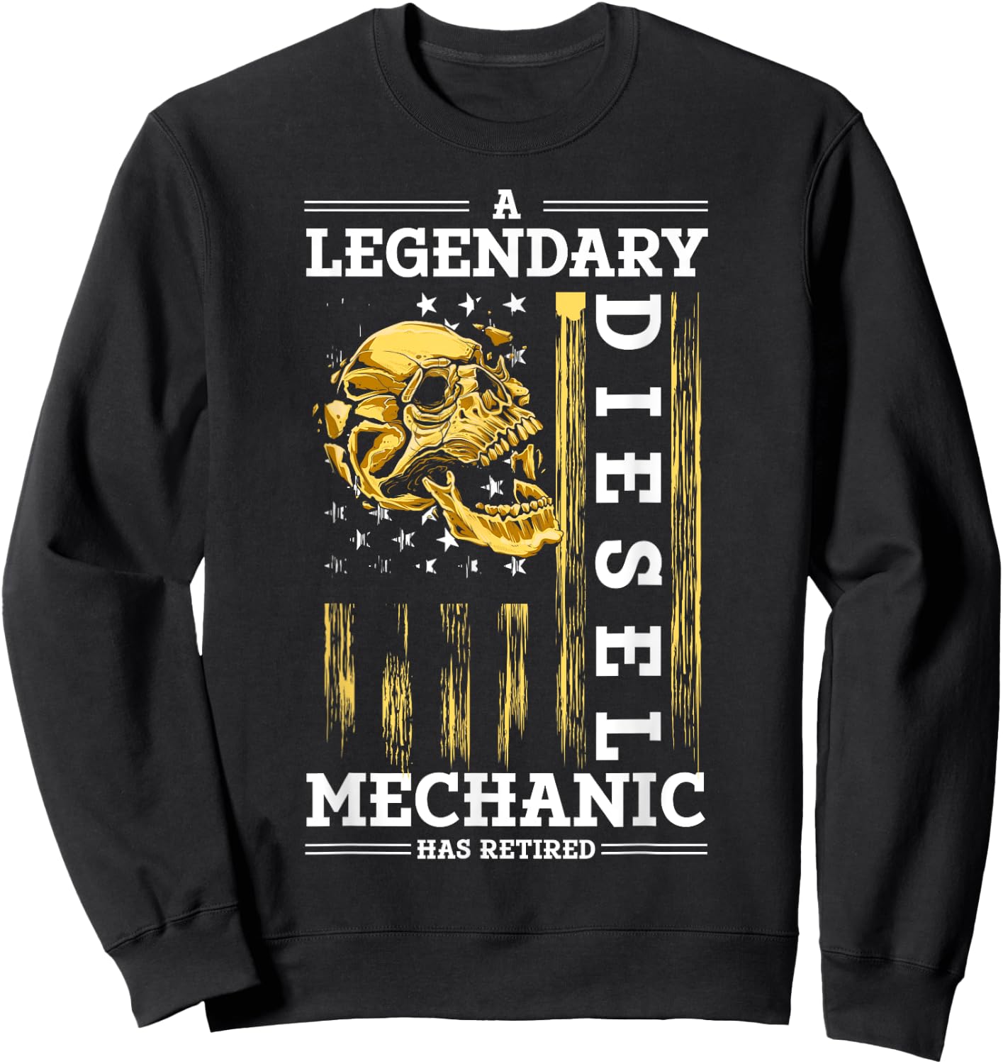 Retirement Retired Diesel Mechanic Sweatshirt - Sweatshirt | Black