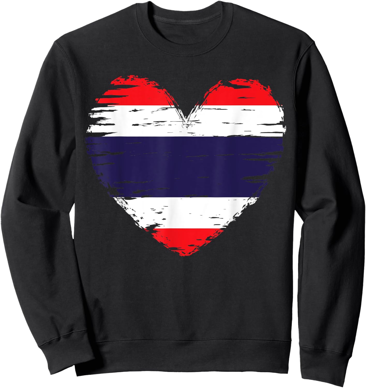 Thailand Heart Outfit - Thailand Heart Flag I love Thailand Sweatshirt - Sweatshirt | Black