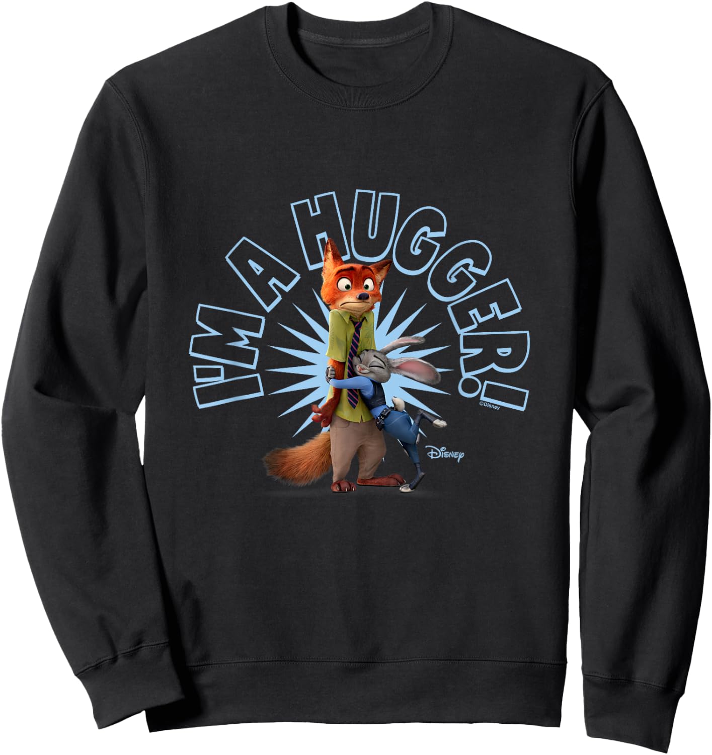 Zootopia - Nick Im a Hugger Sweatshirt - Sweatshirt | Black