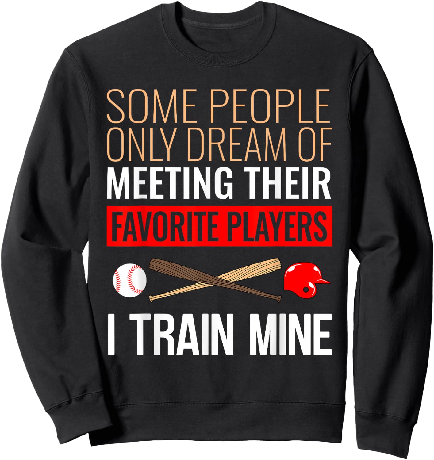 Funny Baseball Coach Trainer Bat And Ball Sports Lover Quote Sweatshirt - Sweatshirt | Black