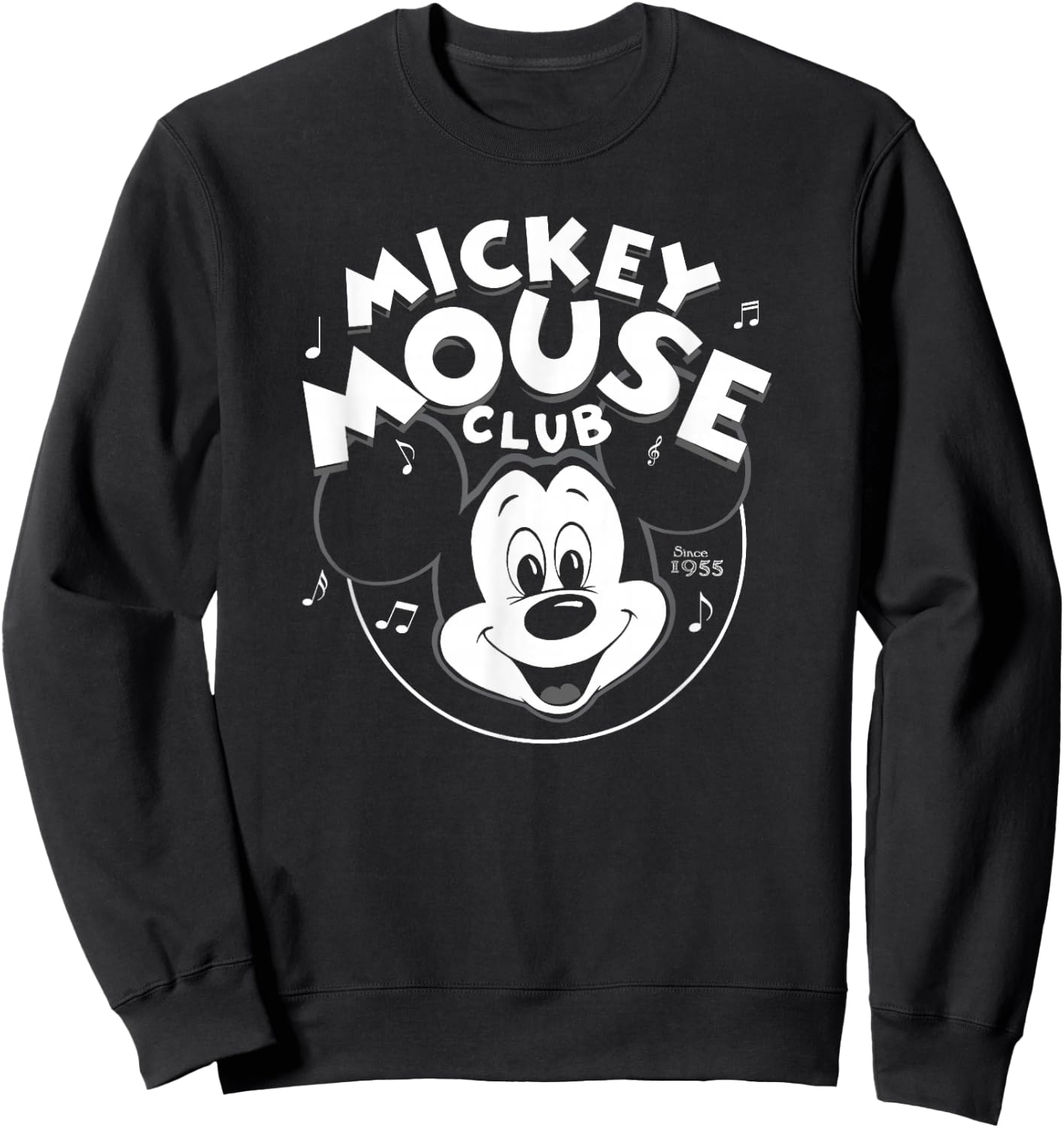 Disney Mickey And Friends Mickey Mouse Club Music Notes Sweatshirt - Sweatshirt | Black