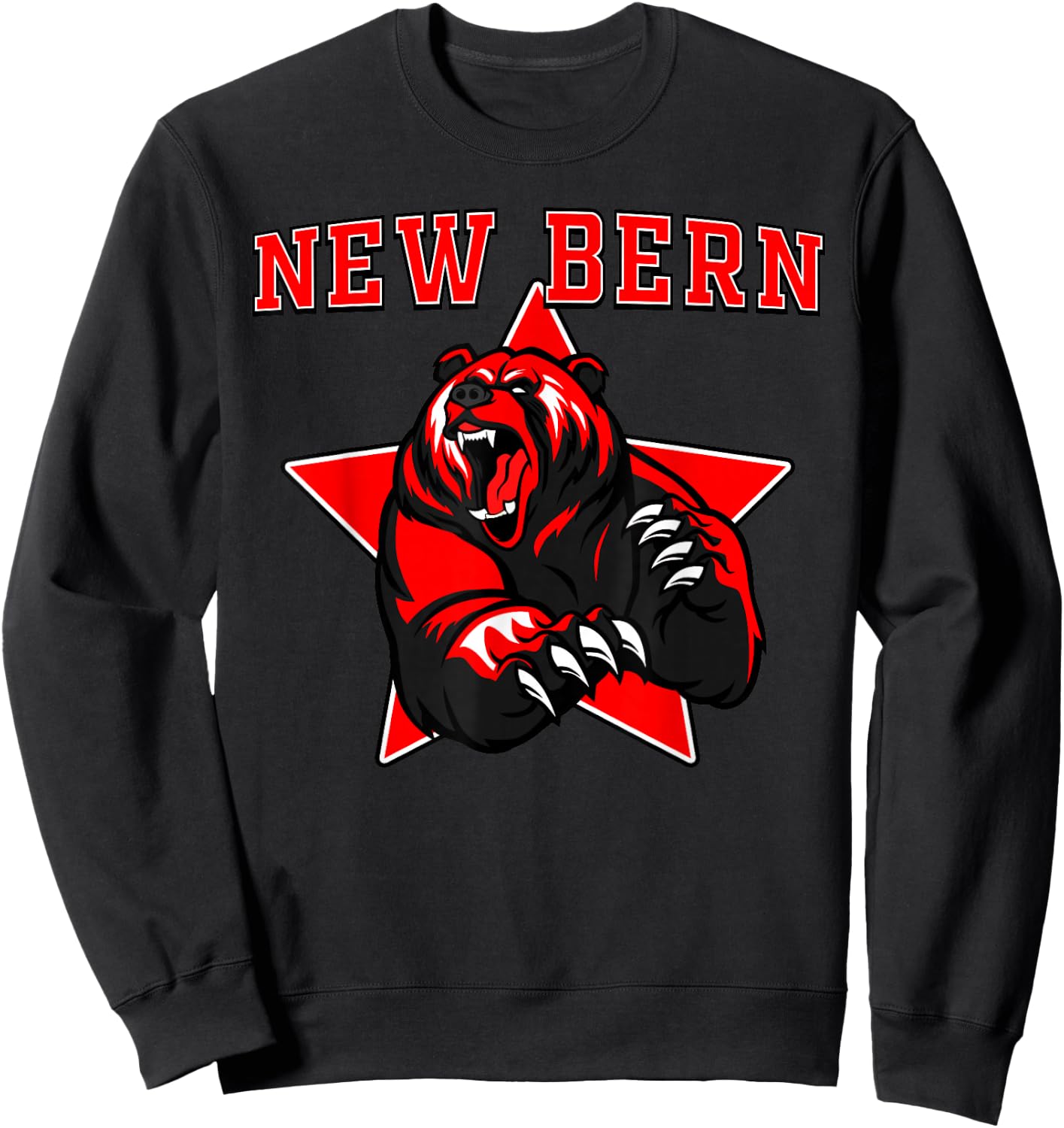 New Bern Bears High School Team Spirit Sweatshirt - Sweatshirt | Black