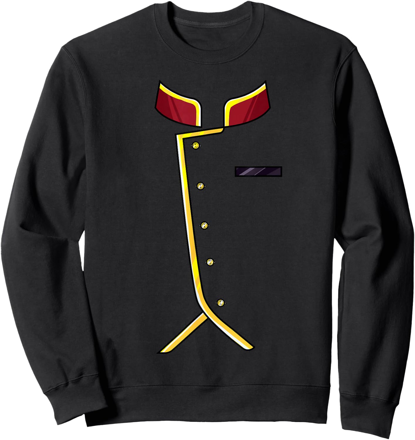 Hotel Bellhop Easy Lazy Funny Halloween Costume Cosplay Red Sweatshirt - Sweatshirt | Black