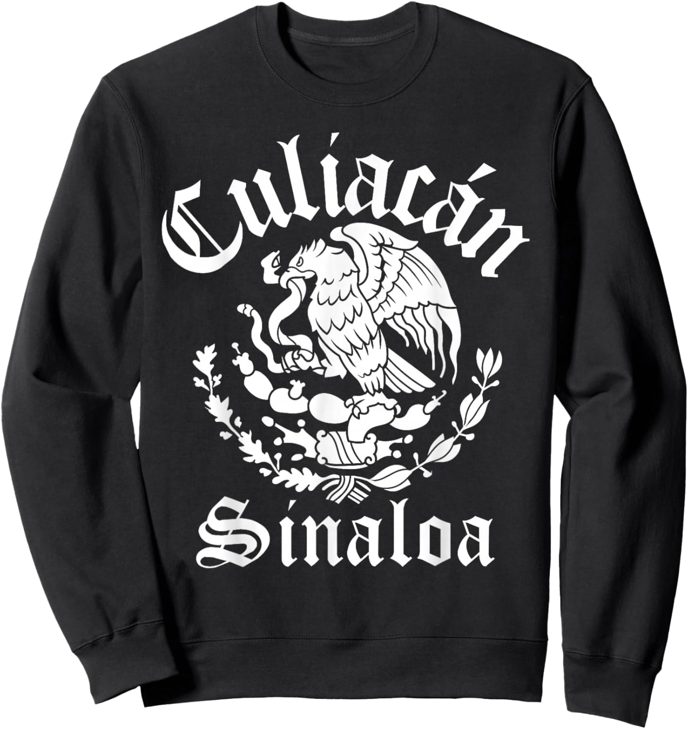 Culiacán Sinaloa with Mexican Emblem Culiacán Sweatshirt - Sweatshirt | Black